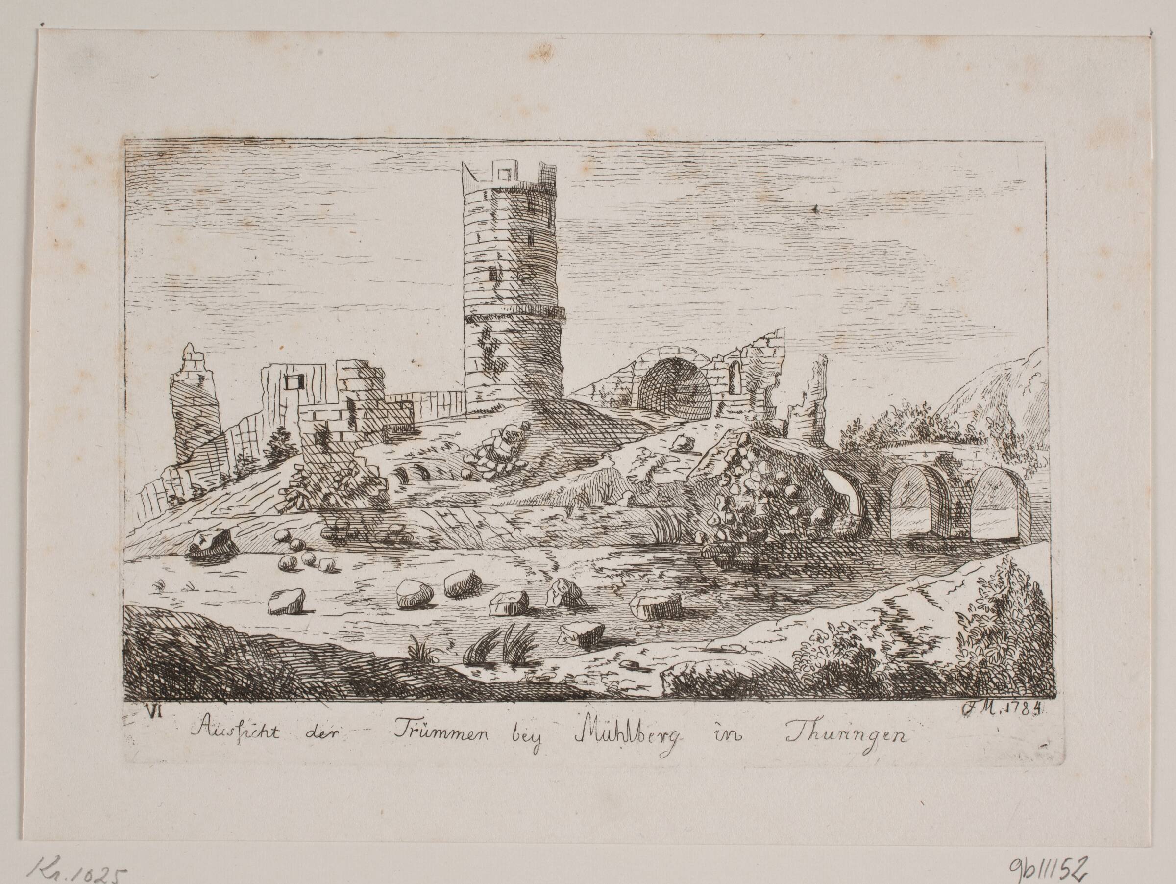 Ruiner ved Mühlberg, Friedrich Münter, 1784