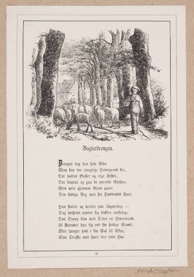 Vogterdrengen. Illustration til H.V. Kaalund, "Fabler for Børn"