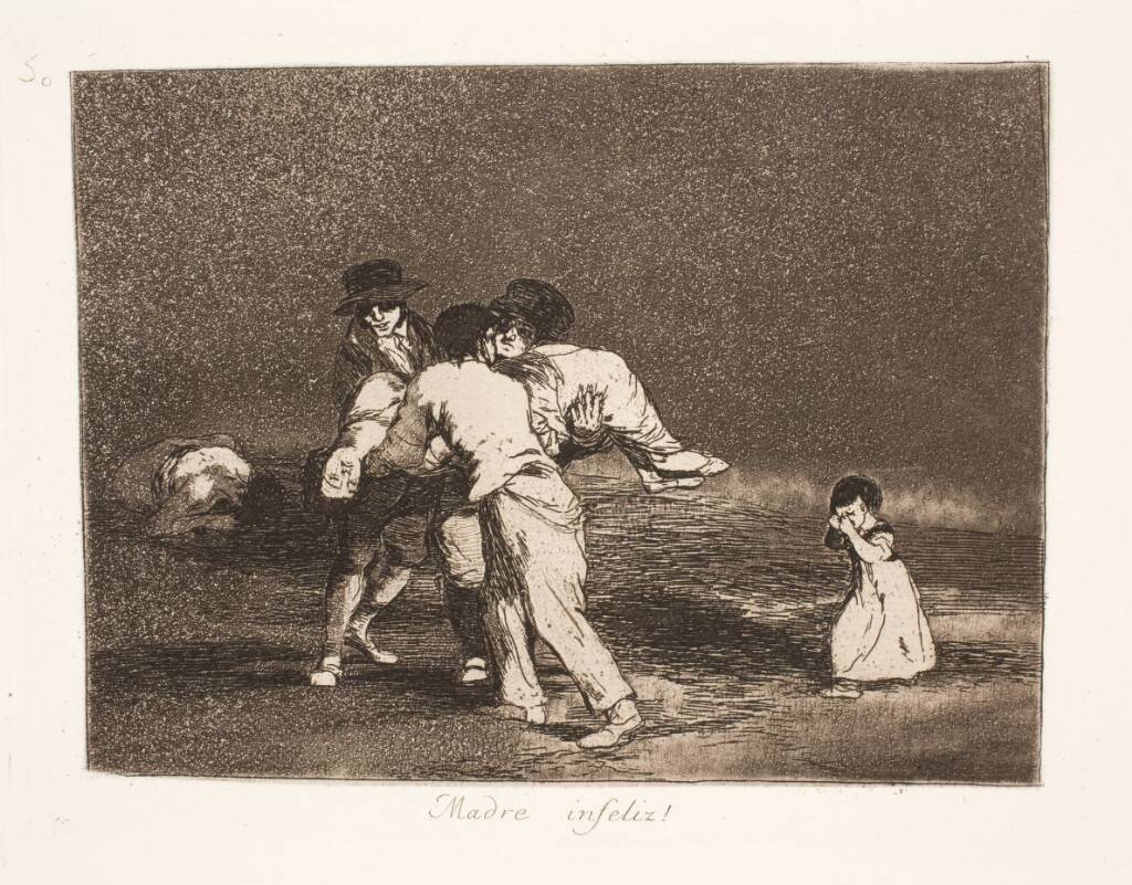 Ulykkelige moder (50), Francisco de Goya, 1810-1820