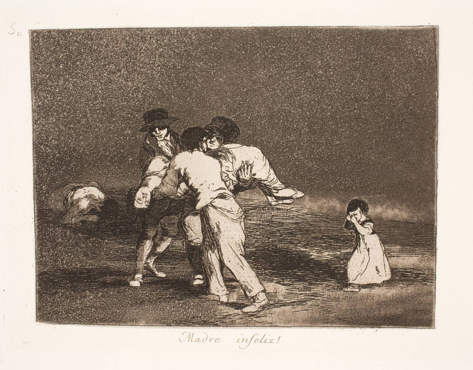 Ulykkelige moder (50), Francisco de Goya, 1810-1820