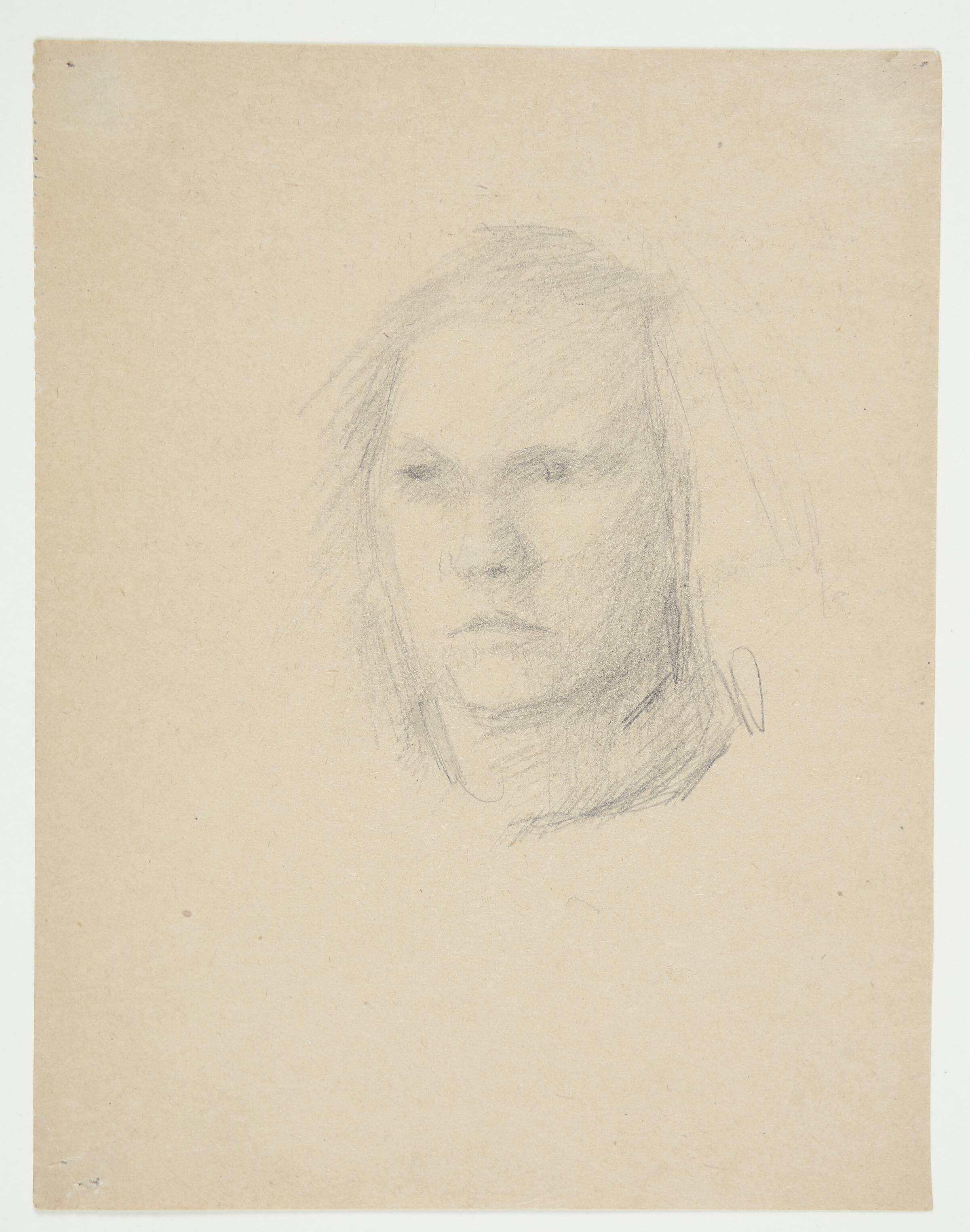 Portræt af Ester Mikkelsen, Hjørring, Agnete Madsen, 1947