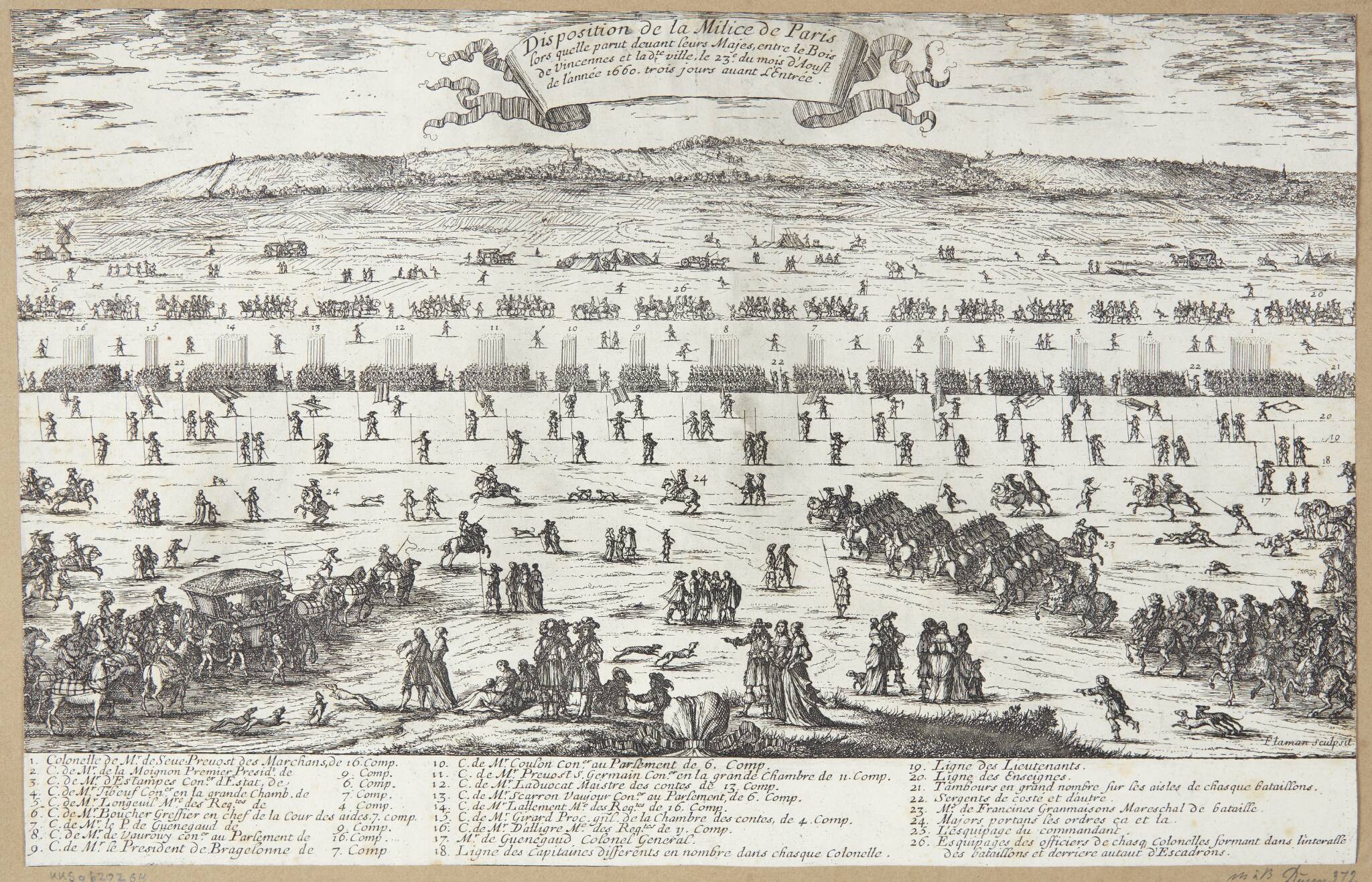 Garnisionen i Paris, opstillet til ære for Louis XIV and Maria Theresa d. 23 august 1660