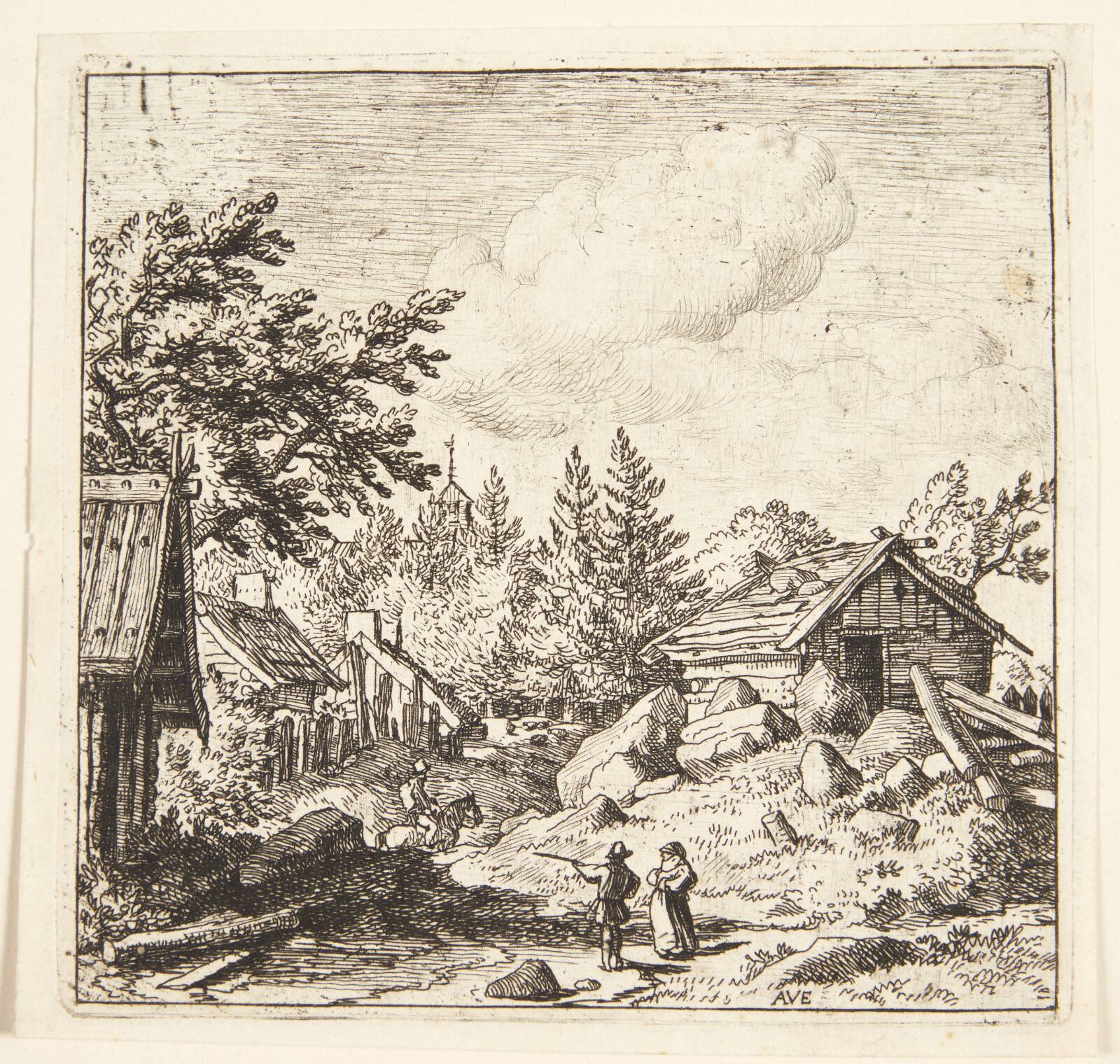 En bjerglandsby, Allaert van Everdingen, 1621-1675