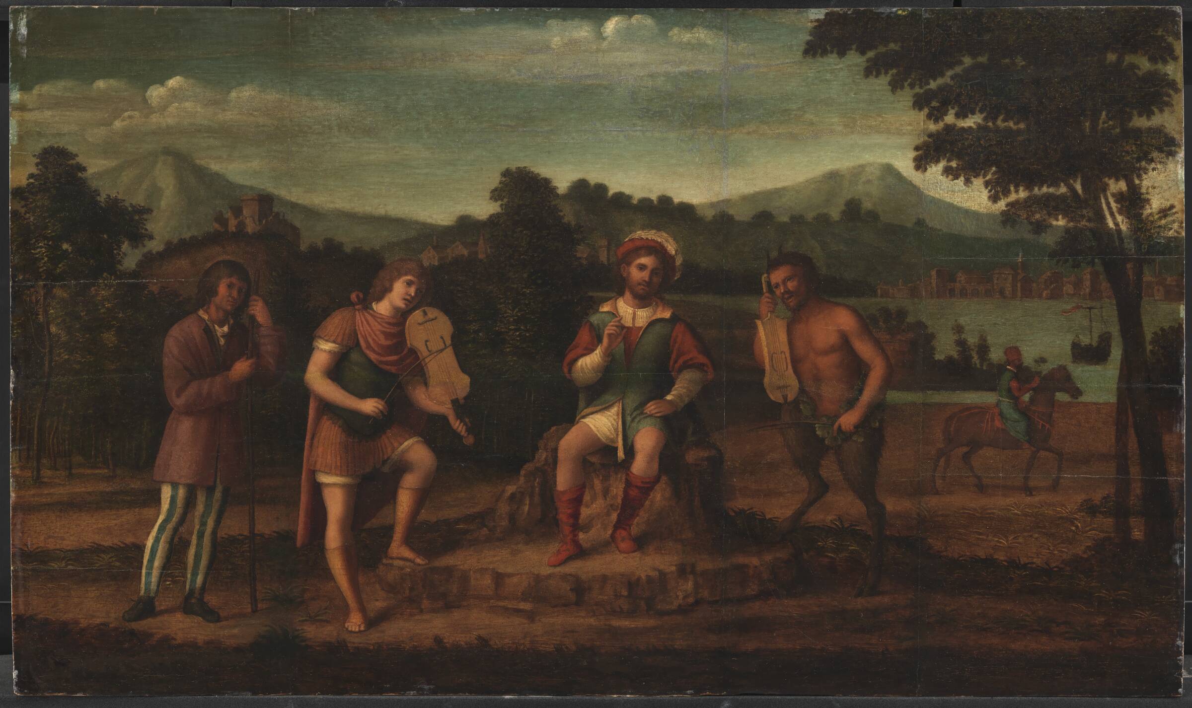 Midas' dom ved Apollons og Marsyas' musikalske væddestrid, Giovanni Battista Cima da Conegliano, 1507-1509