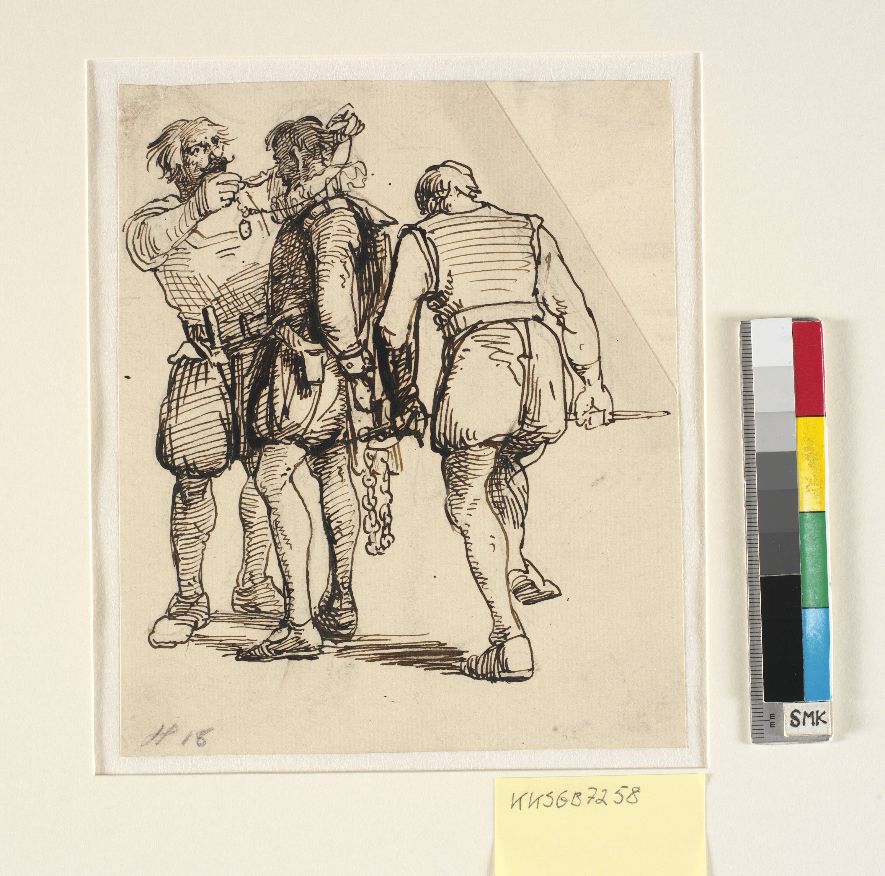 Gruppen med Rosenkrantz t.h. på ovennævnte tegning (kksgb7257)