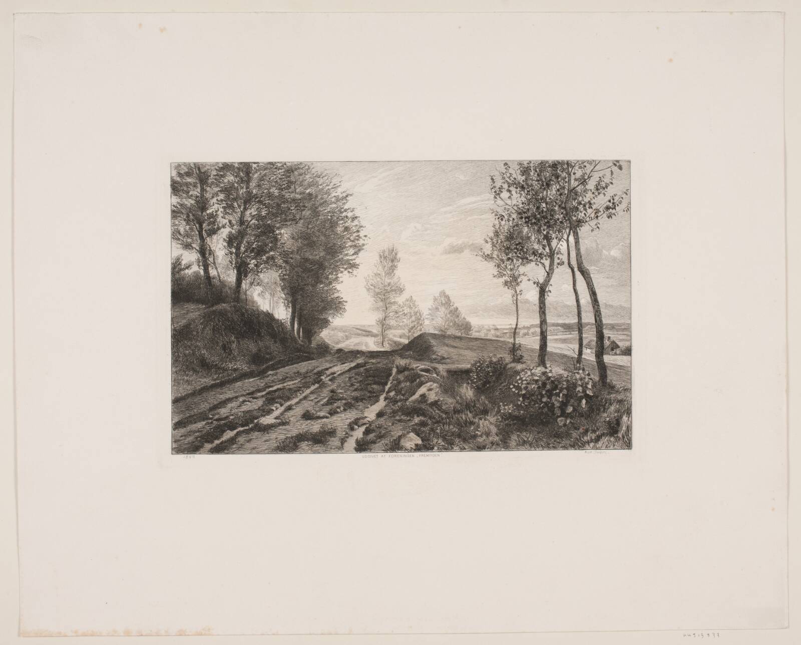 Landskab med vej, Karl Jensen, 1892