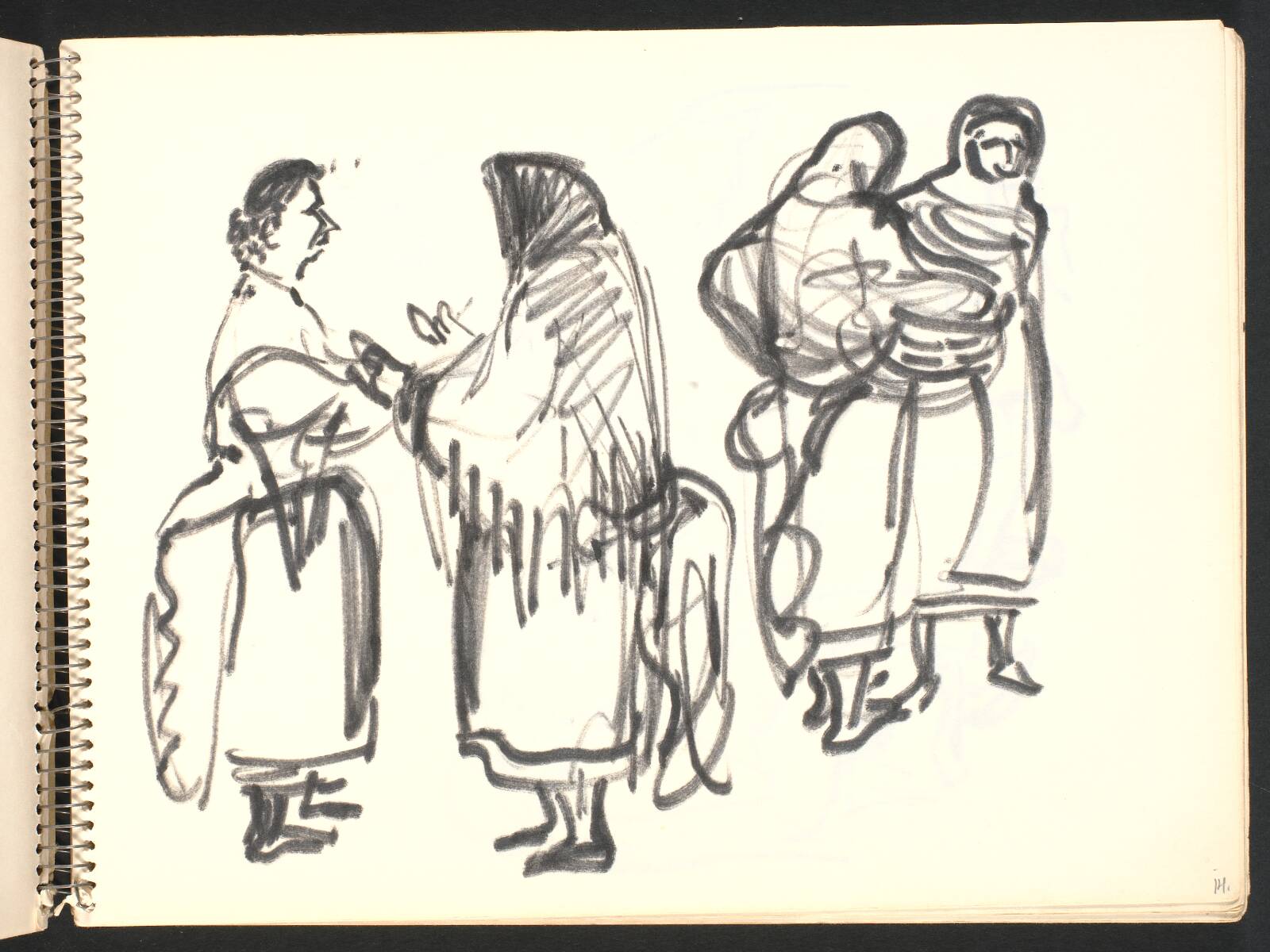 Figurstudier fra gaden, Gottfred Eickhoff, 1952