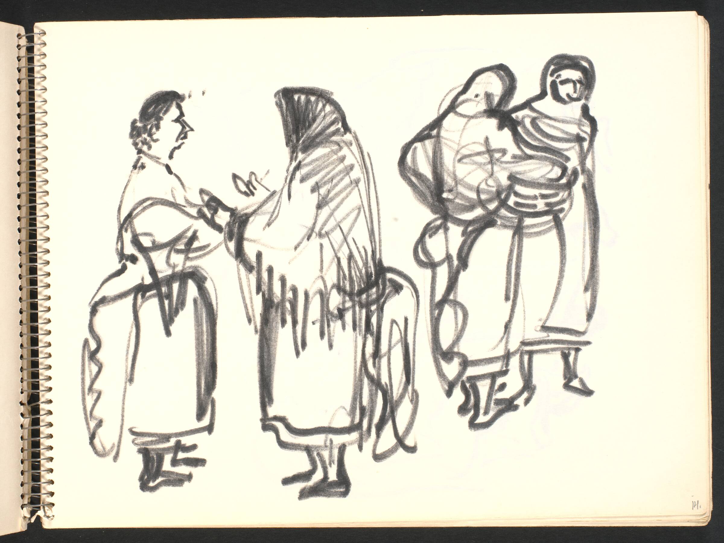 Figurstudier fra gaden, Gottfred Eickhoff, 1952