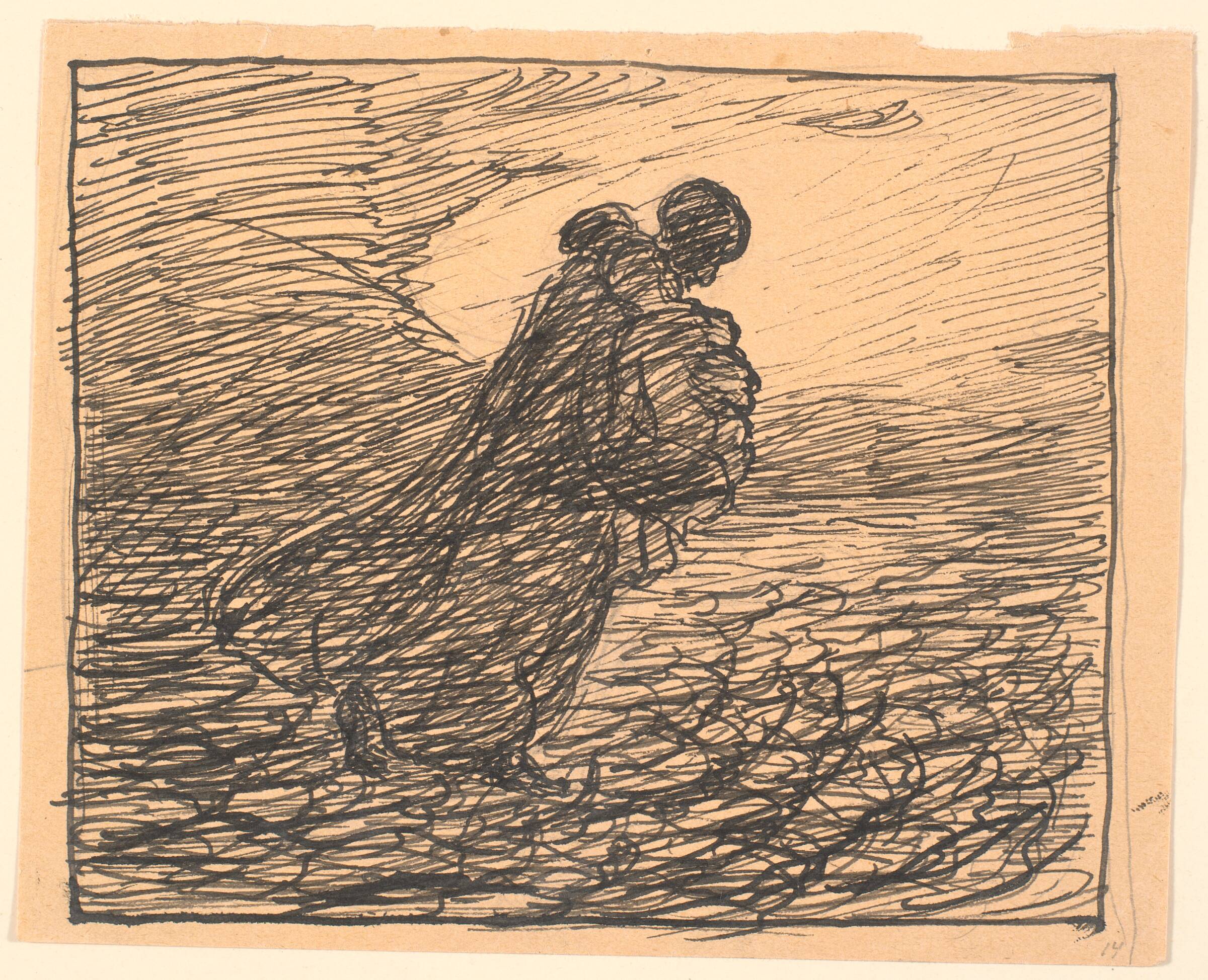Døden går bort med barnet, Fritz Syberg, 1901