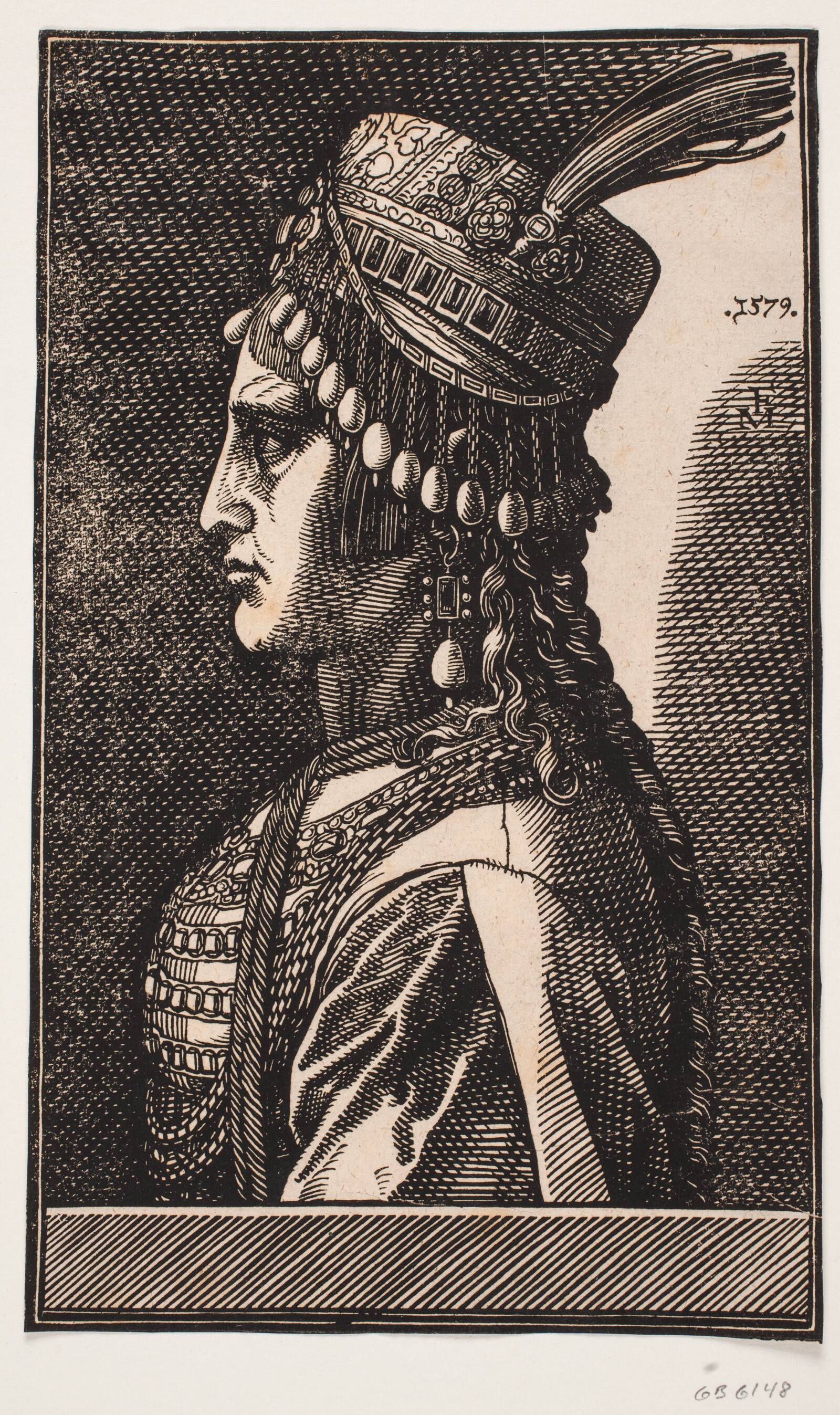 Fornem tyrkisk dame, Melchior Lorck, 1578