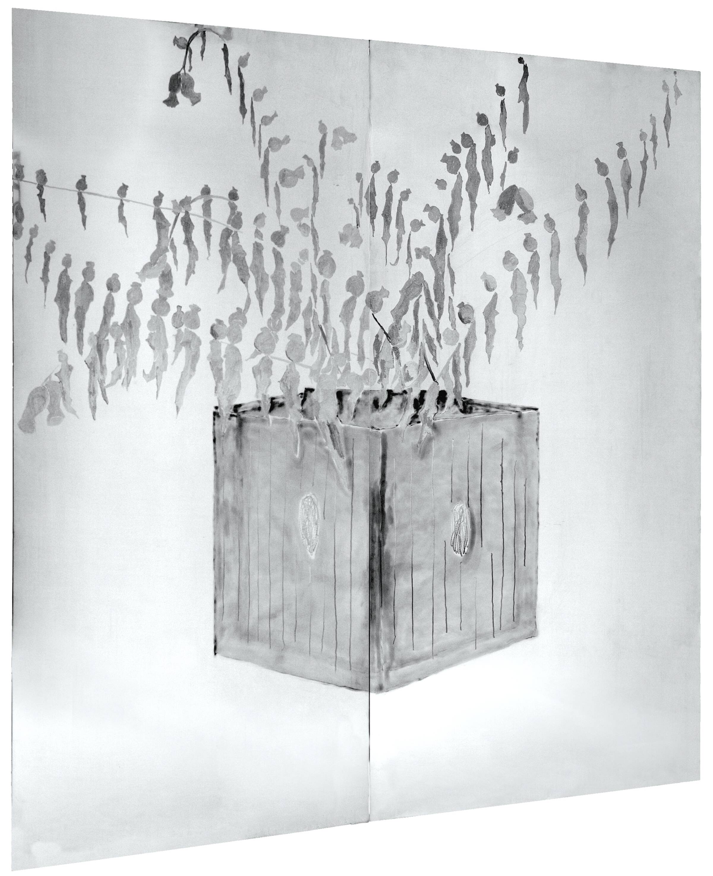 Liljer i keramisk vase, Erik A. Frandsen, 2004