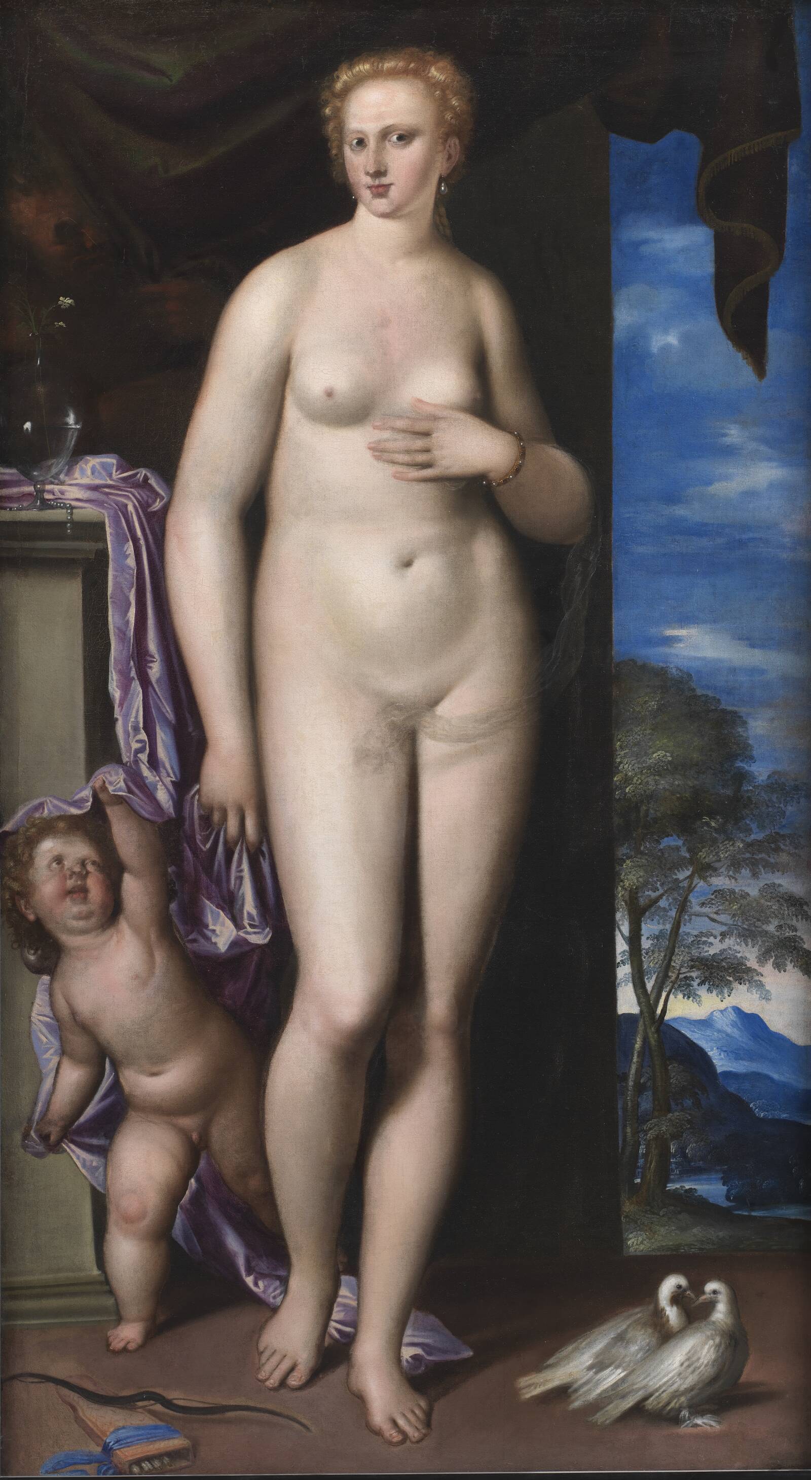 Venus og Cupido, Simone Peterzano, 1531-1578
