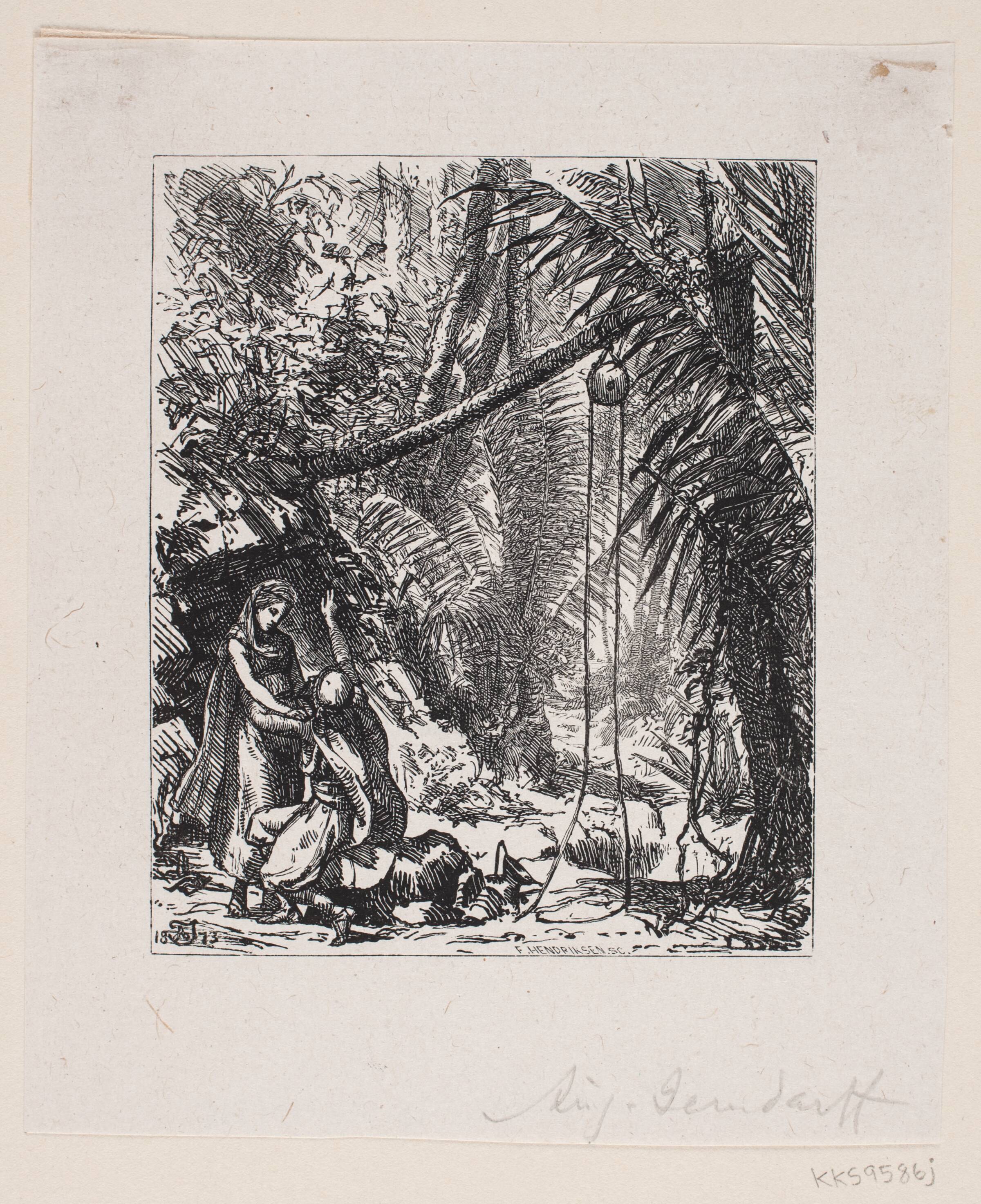 Illustration til "Flinchs Almanak", F. Hendriksen, 1873-1874