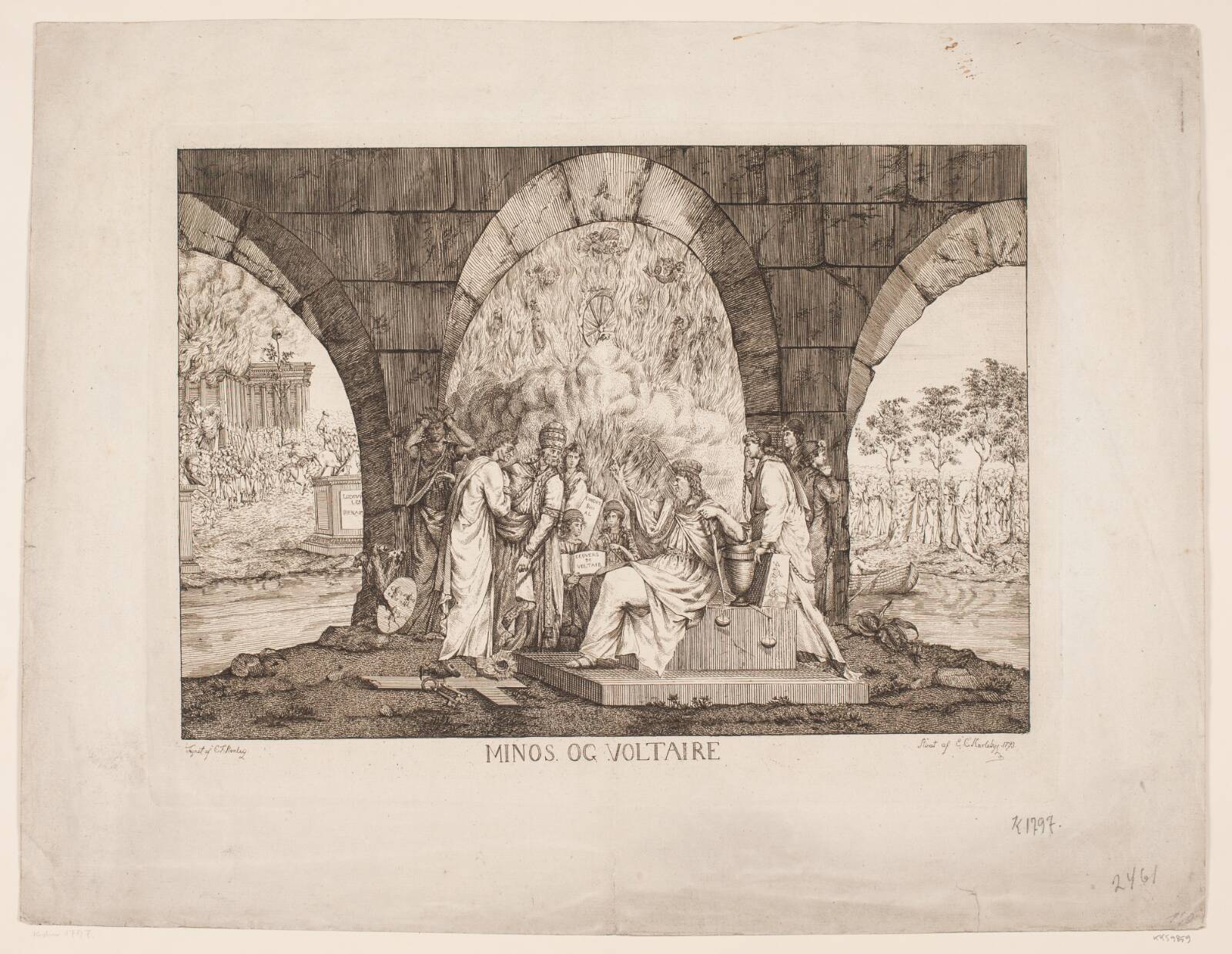 Minos og Voltaire, Erasmus Cristoffer Karlebye, 1793