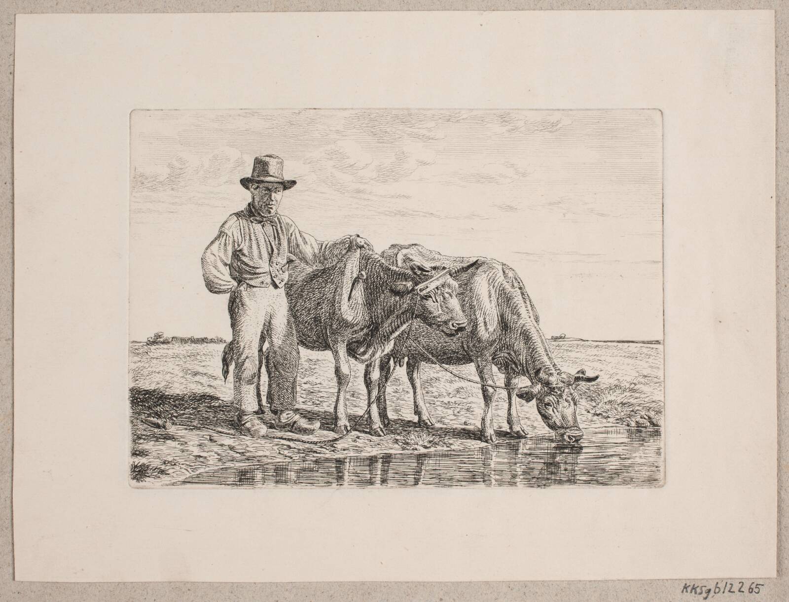 Ved et vandingssted, Madsen, A.P., 1847