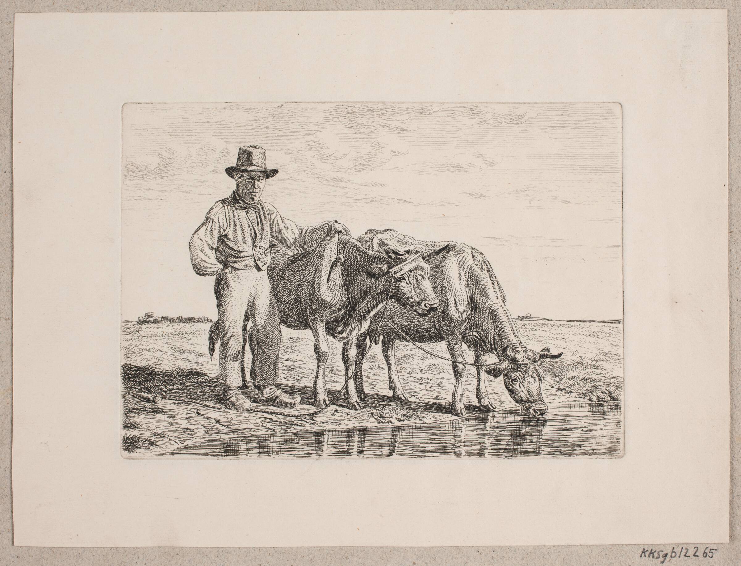 Ved et vandingssted, Madsen, A.P., 1847