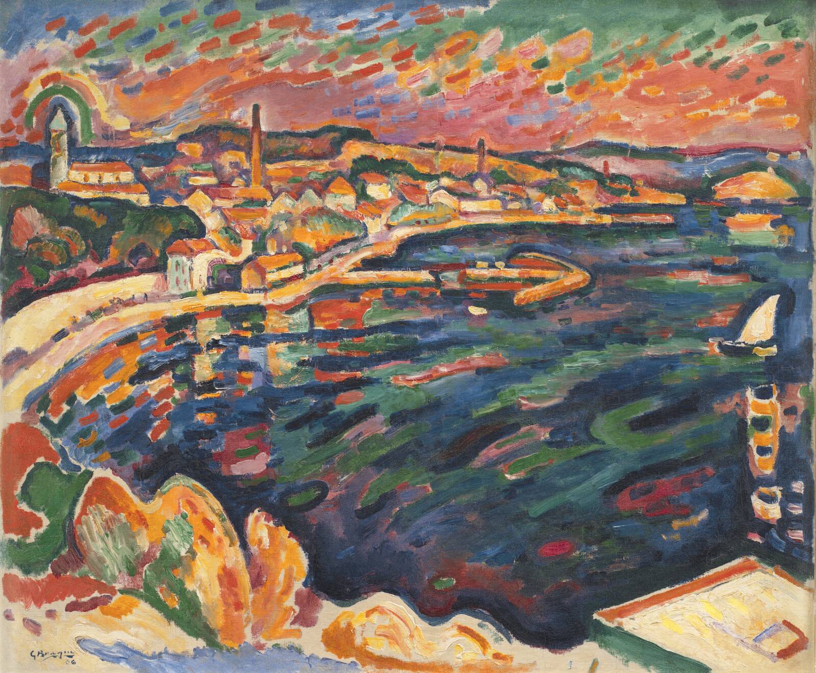 Havnen ved l'Estaque, Georges Braque, 1906