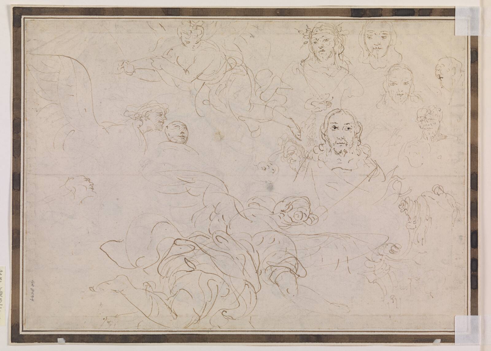 Studier til Kristi hoved og engle, Fabio Canal, 1701-1767