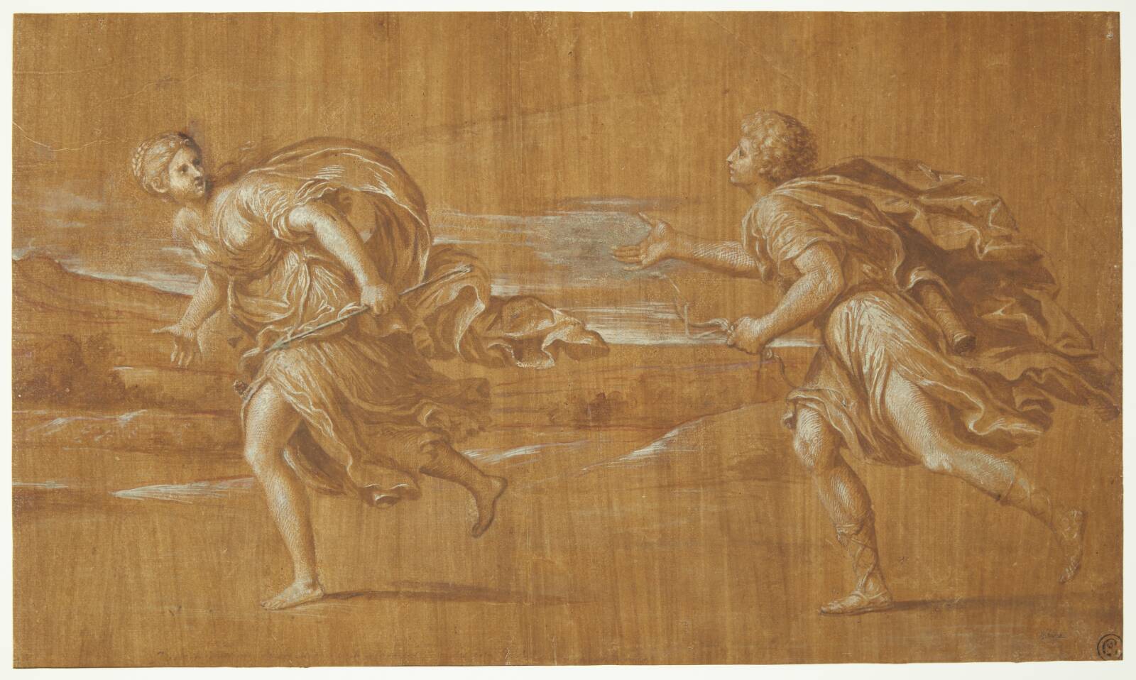 Apollon forfølger Daphne, Ubekendt, 1600-1700
