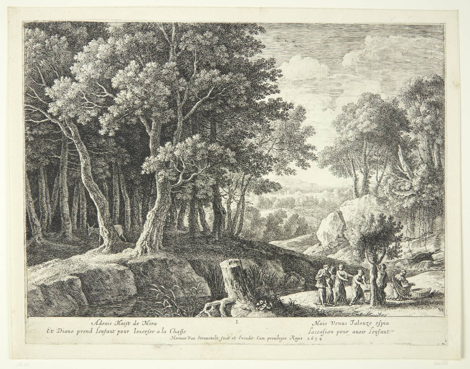 Adonis' fødsel, Herman van Swanevelt, 1654