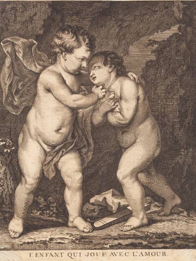 L'enfant qui joue avec l'Amour