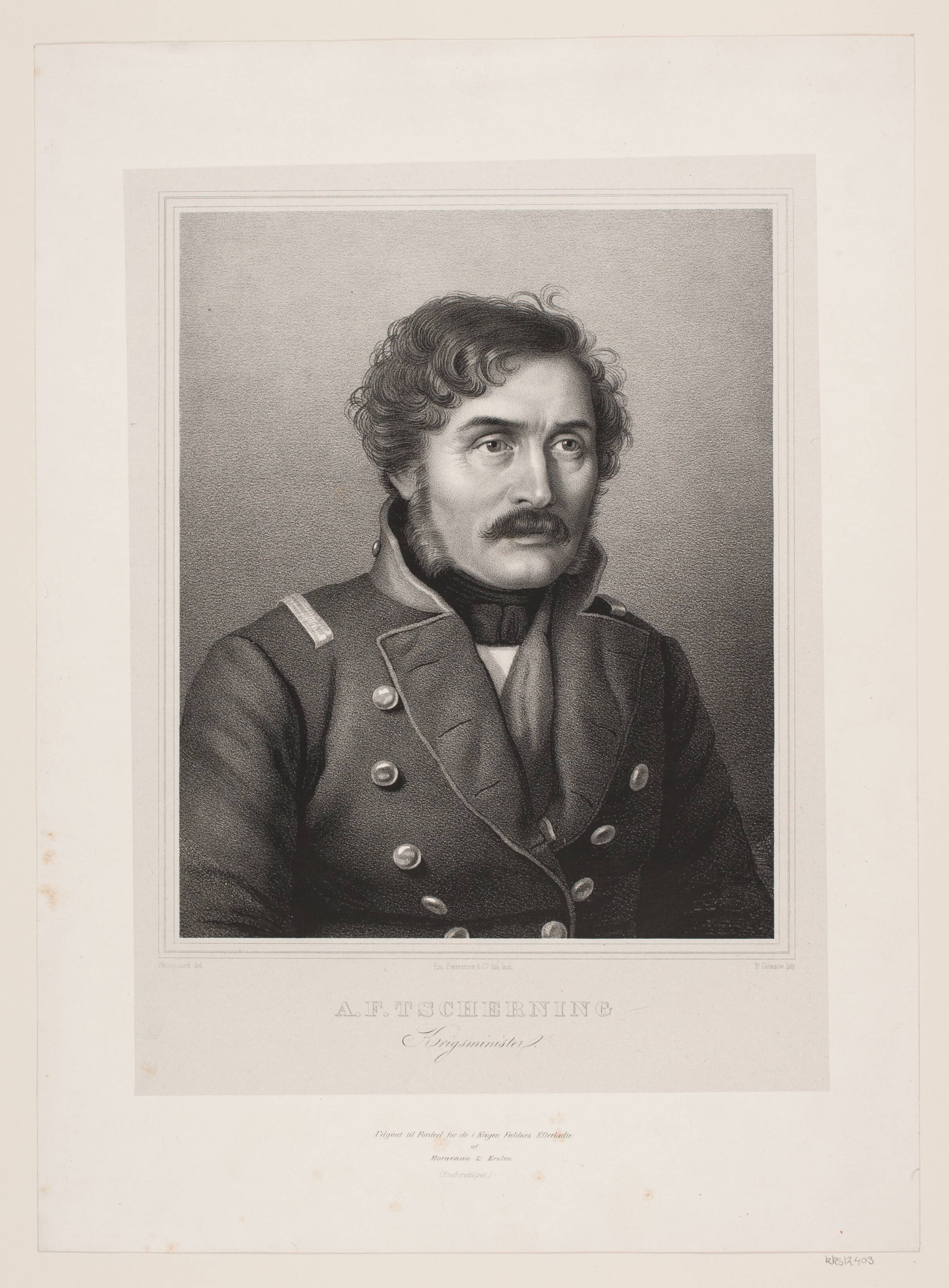 Krigsminister A.F. Tscherning, Peter Henrik Gemzøe, 1846-1850