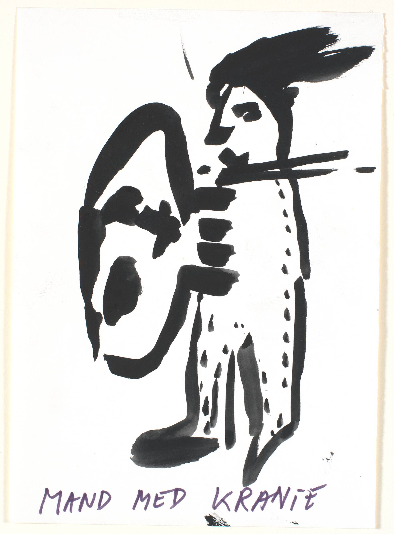 Mand med kranie, Claus Carstensen, 1982