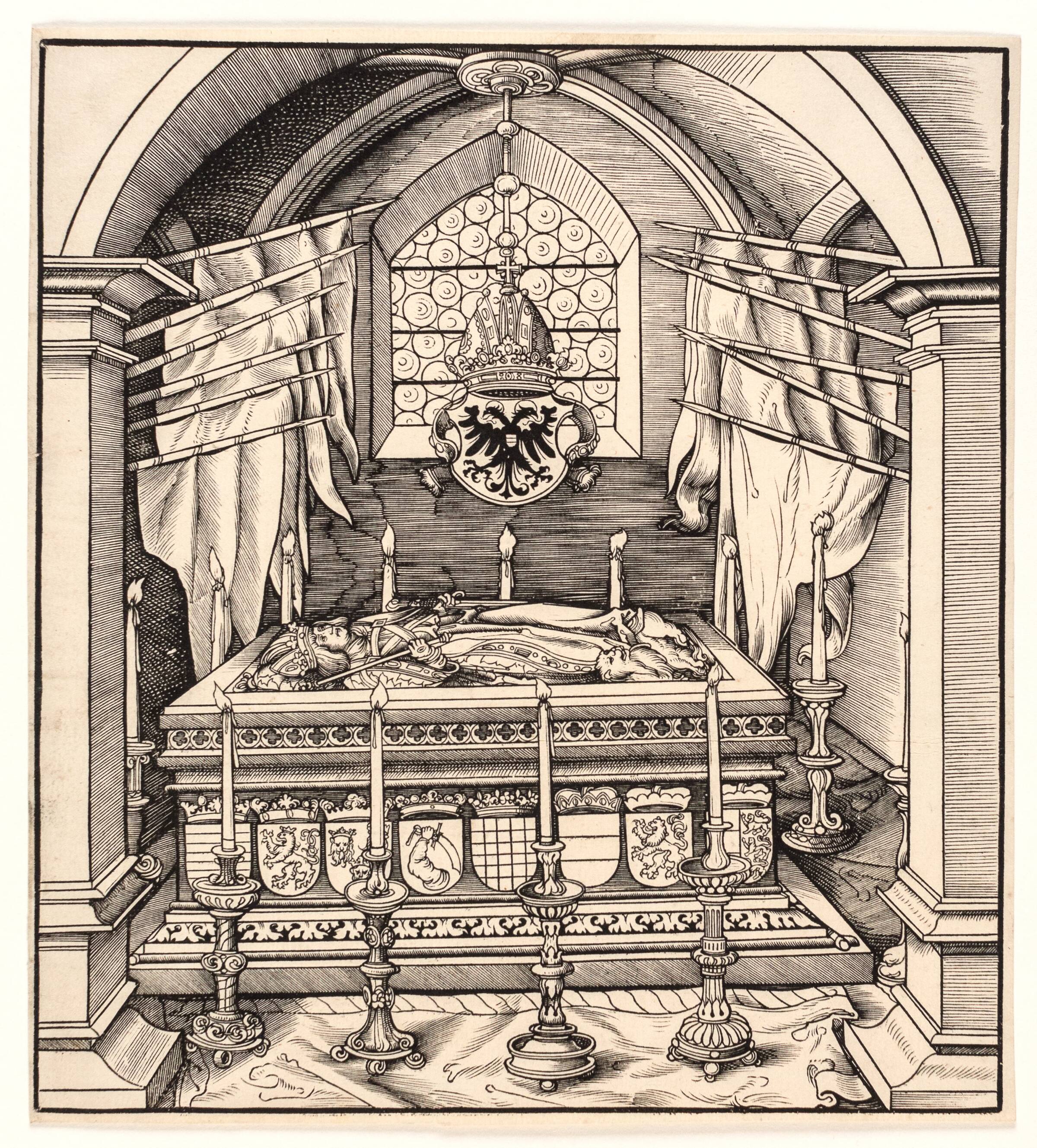 Den gamle hvide konges dyrebare gravmæle, Leonhard Beck, 1514-1516