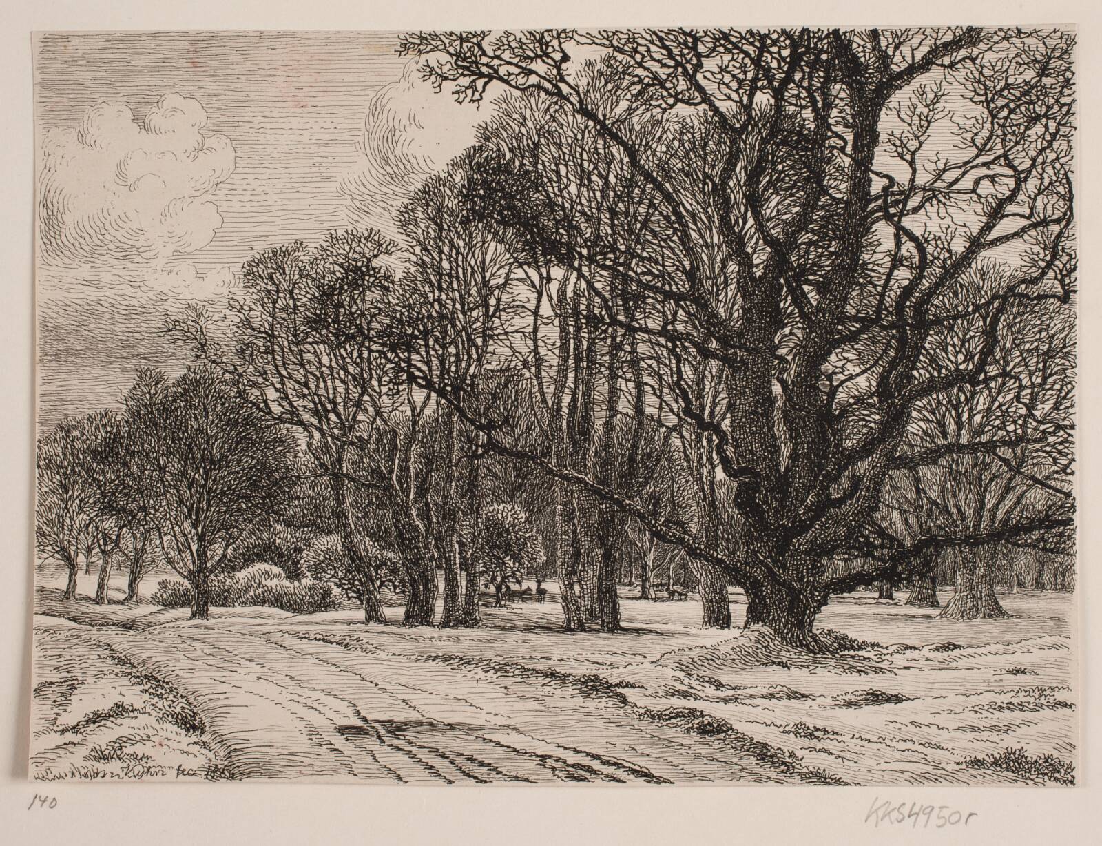 Vinter i skoven, Vilhelm Kyhn, 1866