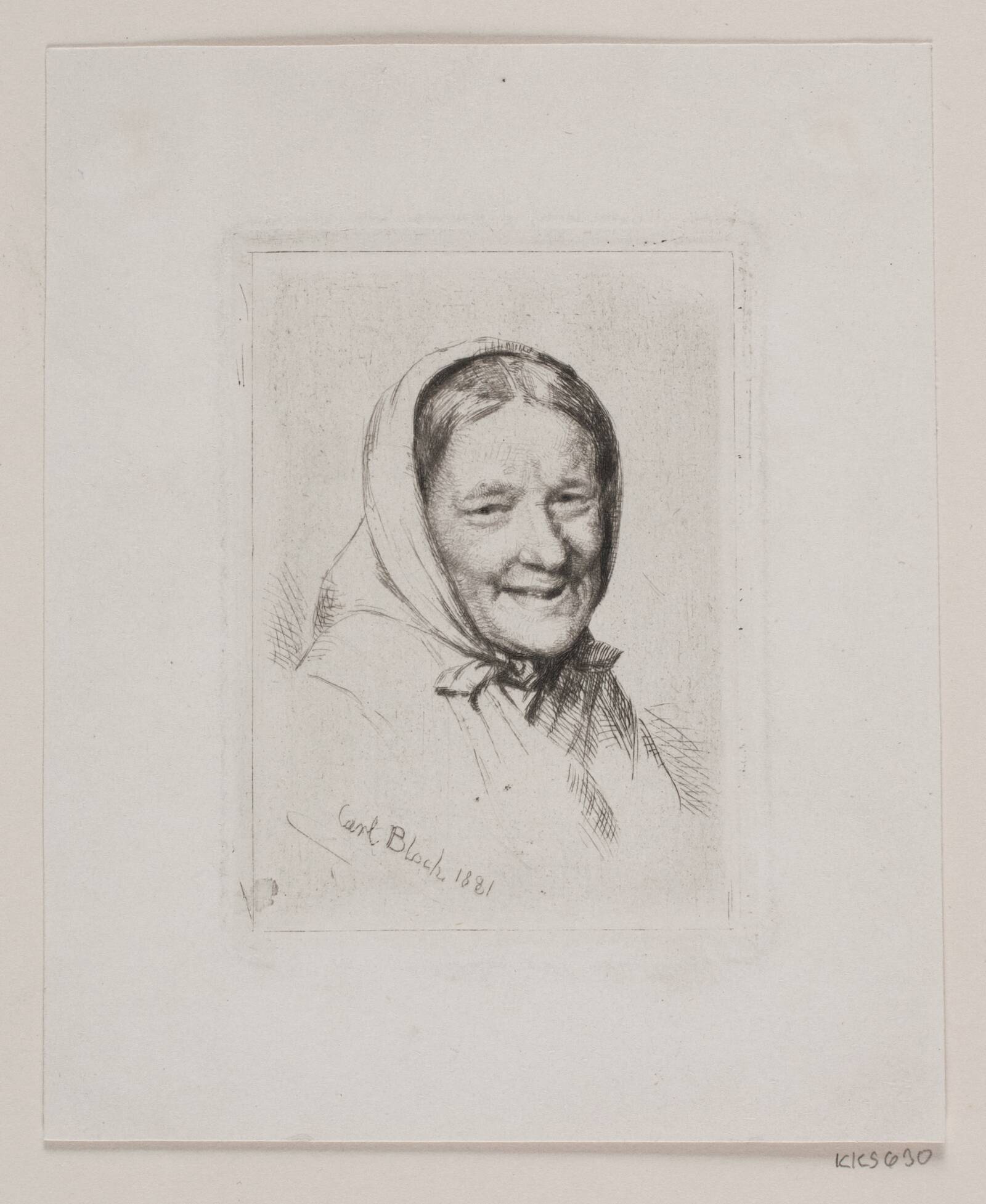 En fiskerkone, Carl Bloch, 1881