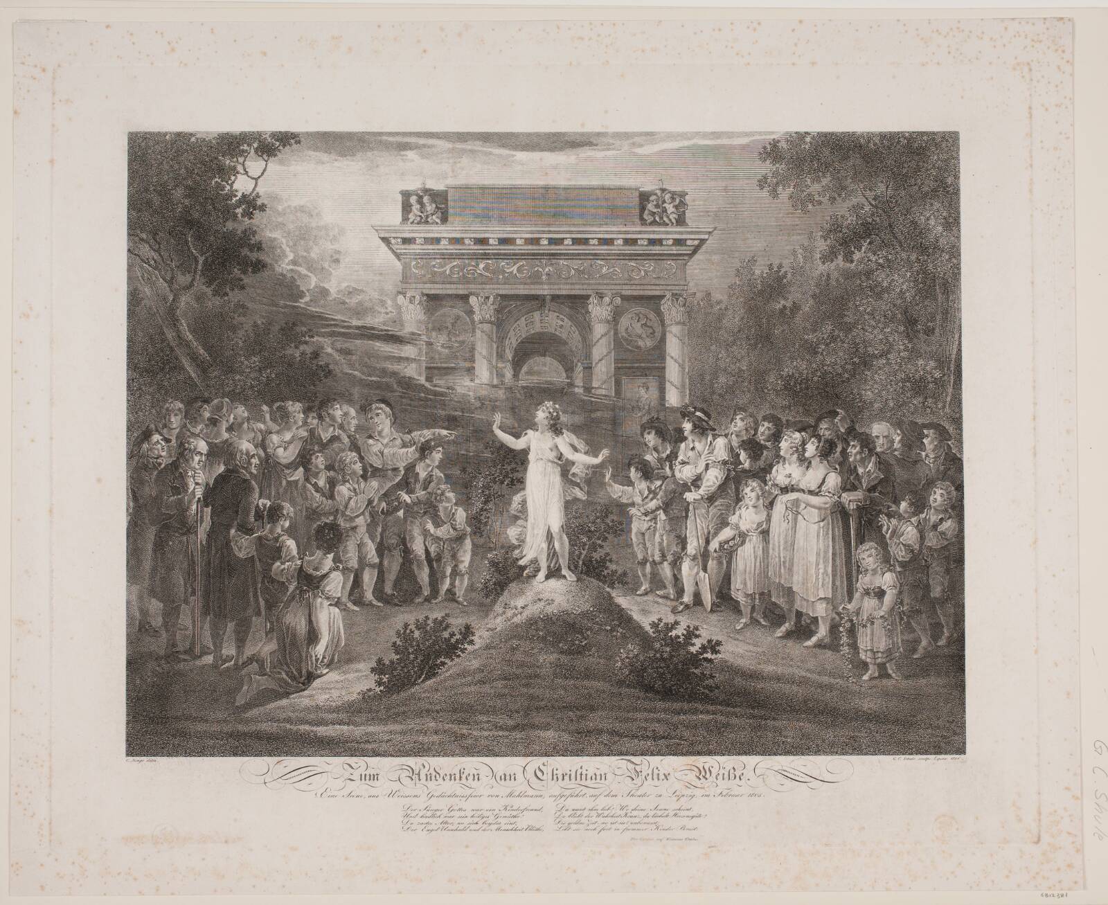 Mindefest med tableau, Georg Christian Schule, 1806
