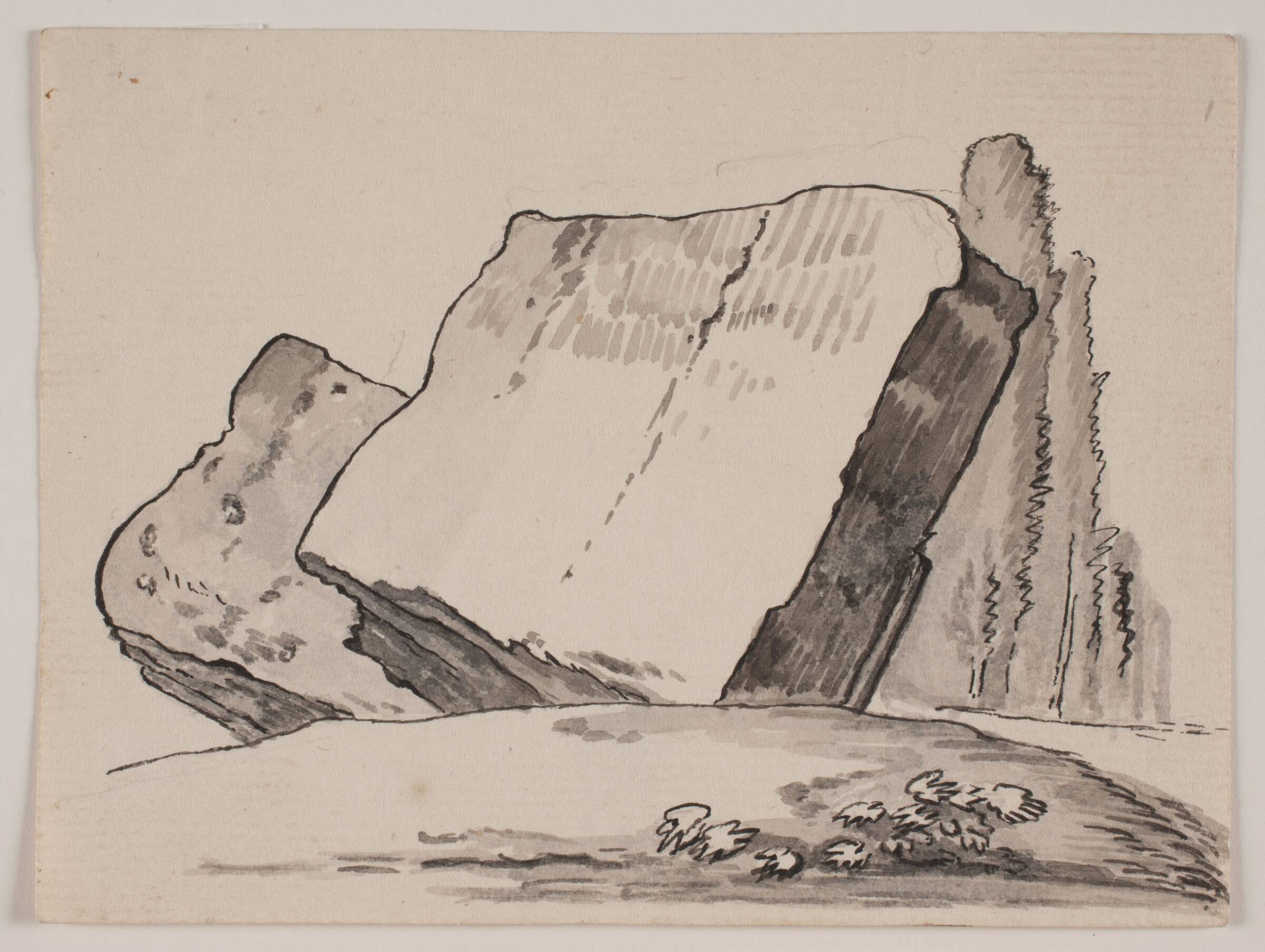 Ruinfragmenter og cypresser, Jens Petersen Lund, 1730-1793