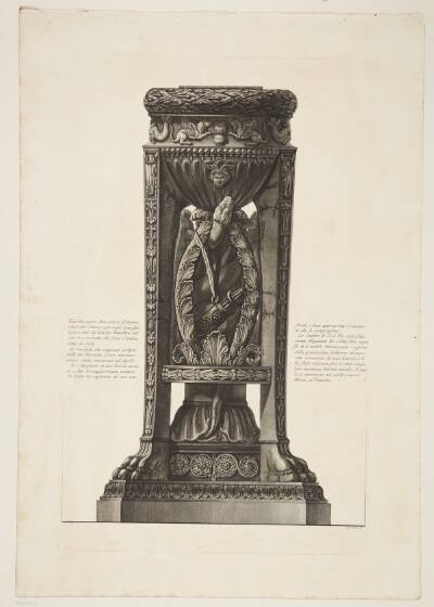 Alter eller trefod i marmor, fundet i Ostia af Gavin Hamilton i 1775