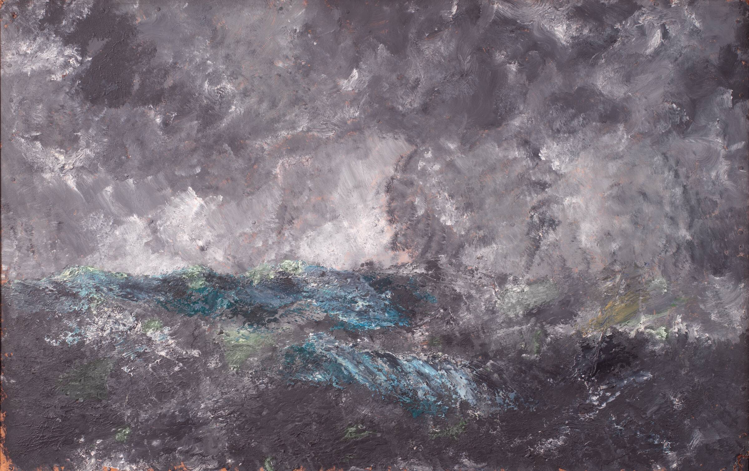 Uvejr i Skærgården. "Den flyvende hollænder", Dalarö, August Strindberg, 1892