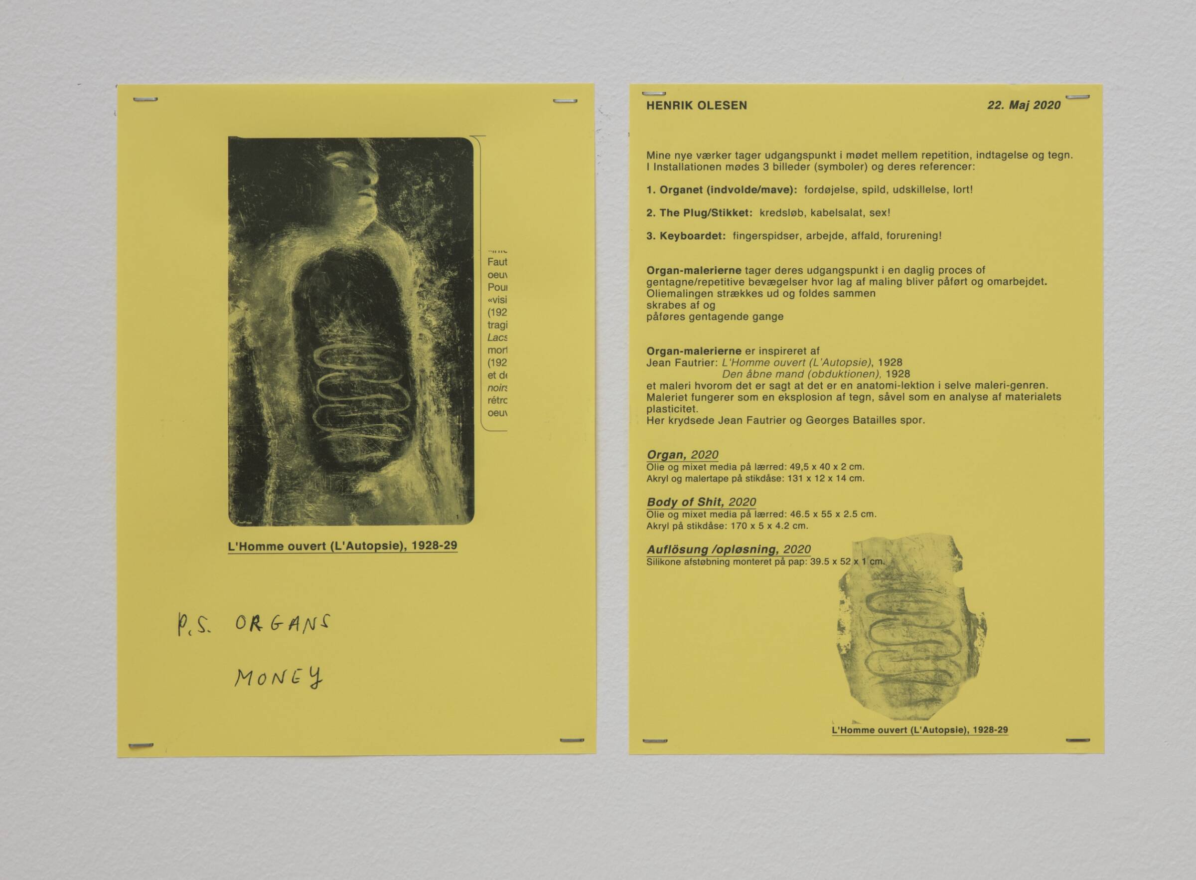 Wall print out for SMK Kopenhagen, Olesen, Henrik, 2020