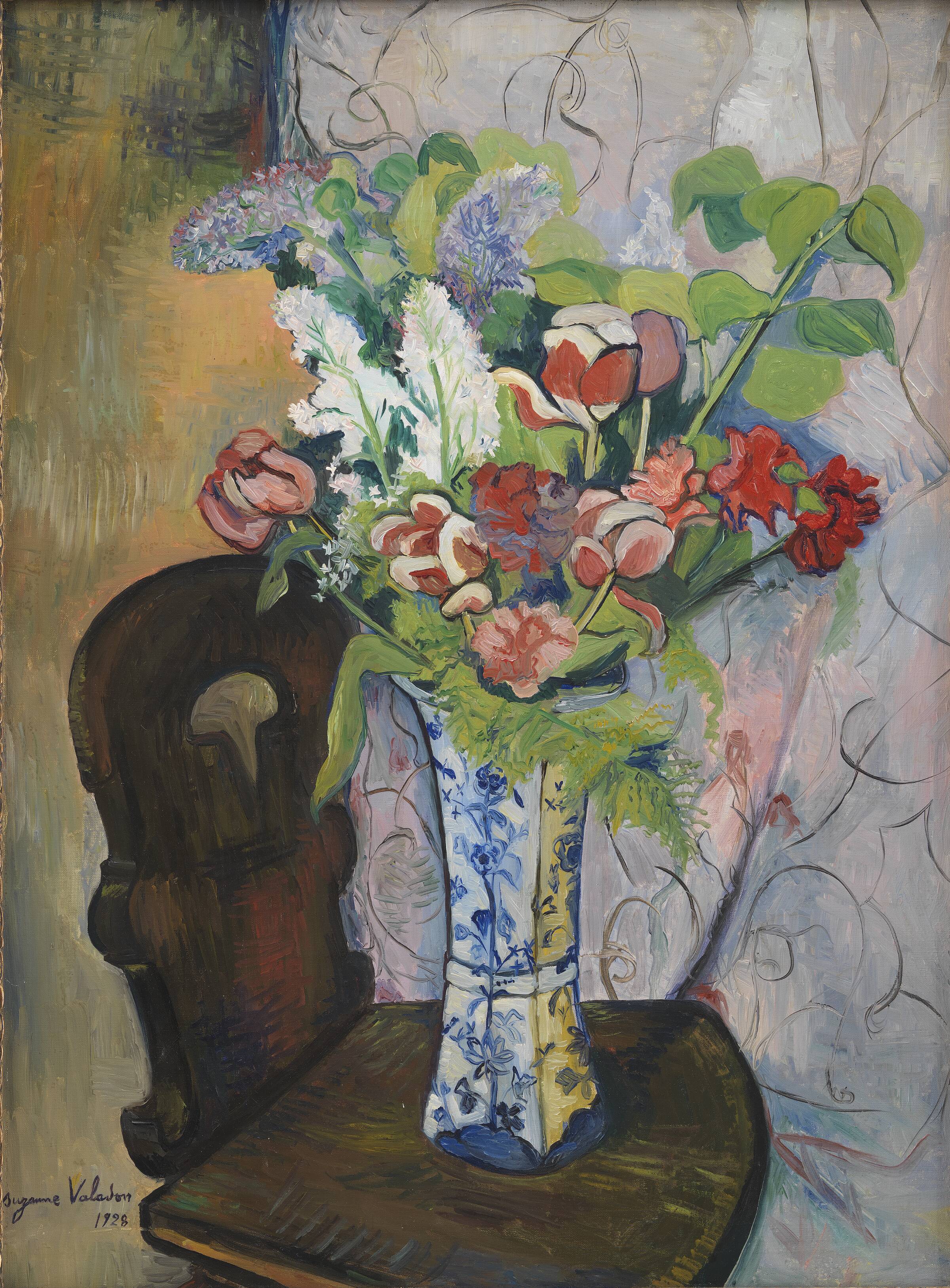 Forårsblomster i en vase, Suzanne Valadon, 1928
