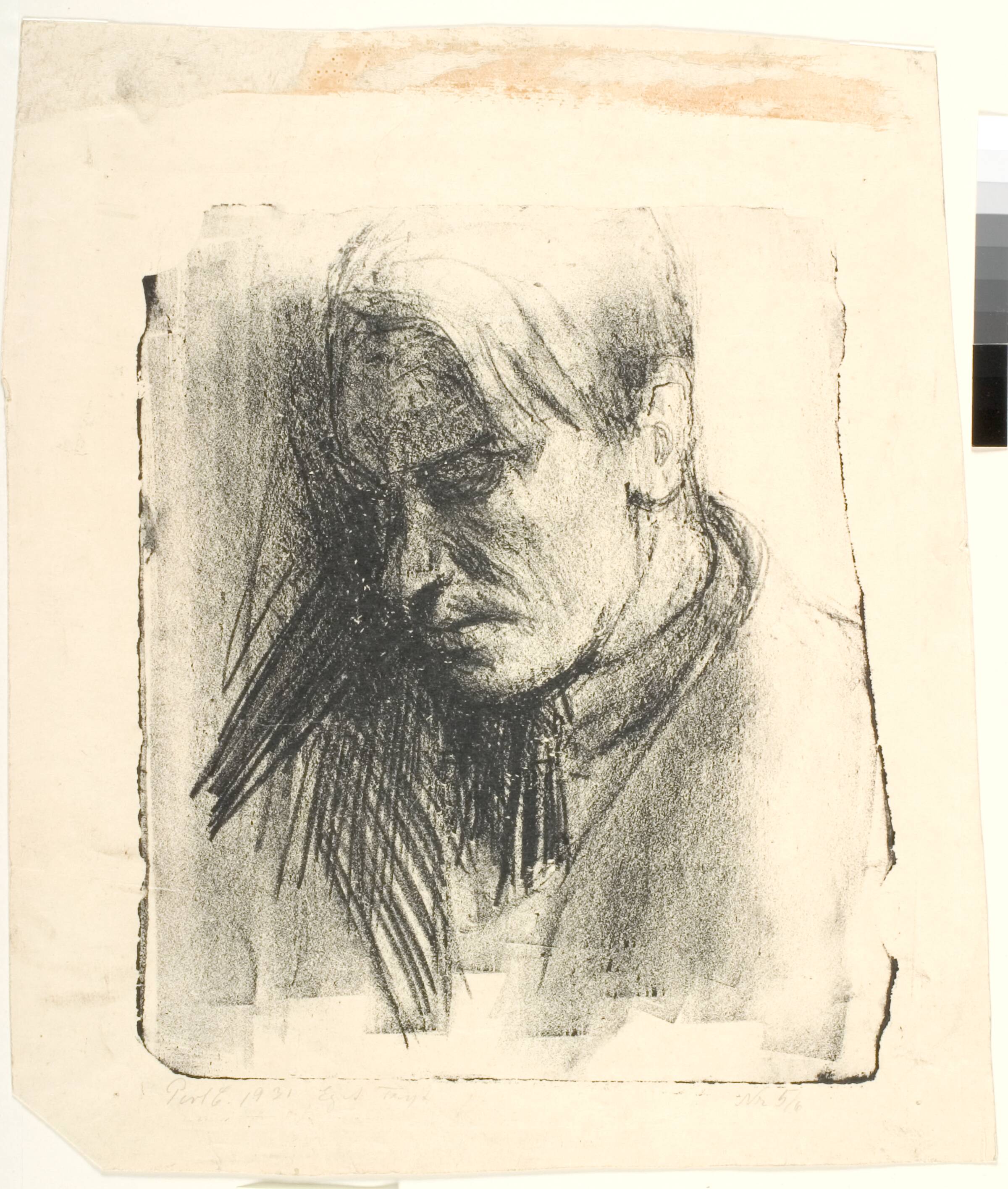 Portræt af maleren Alfred Simonsen, Povl Christensen, 1931