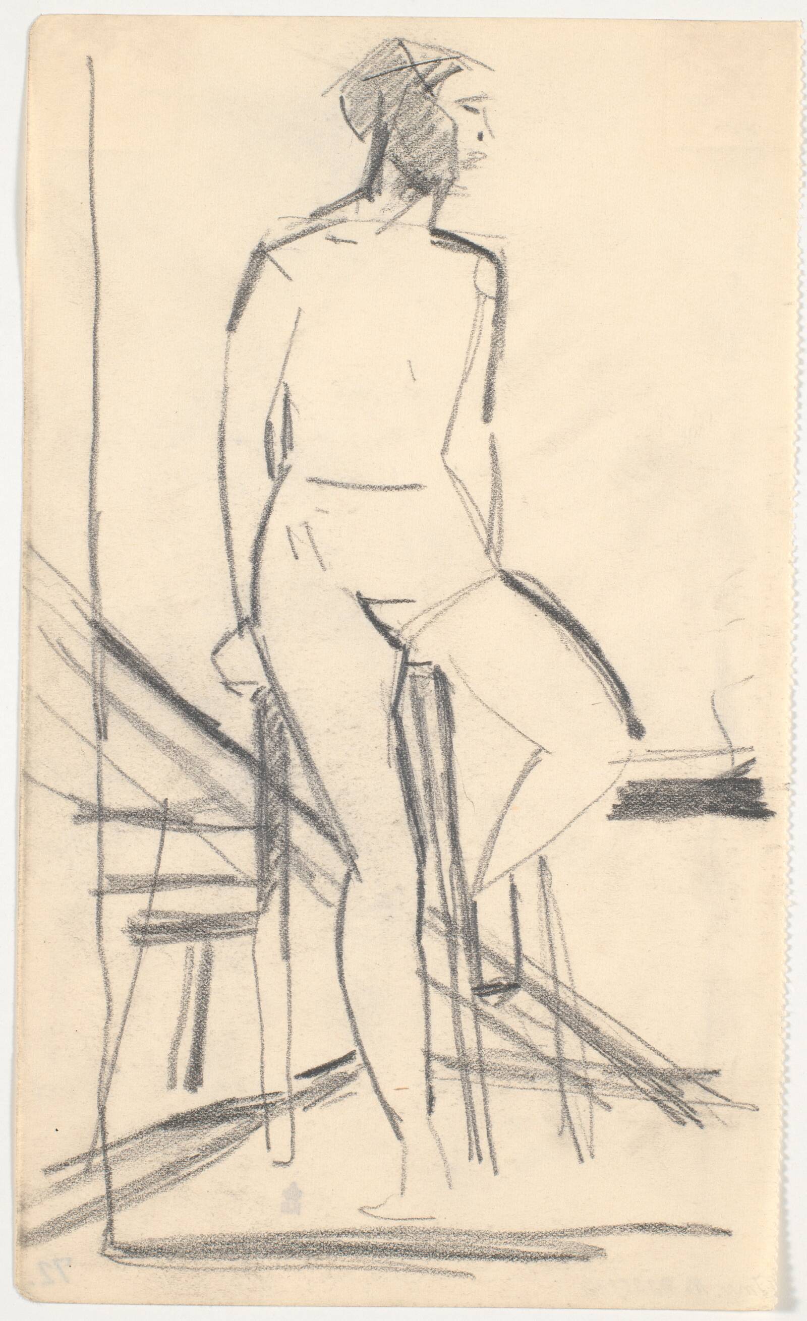 Siddende model, Isakson, Karl, 1914-1915