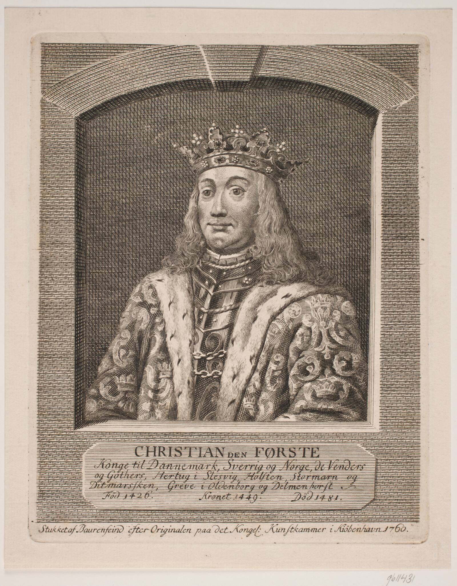 Christian I, Georg Vilhelm Baurenfeind, 1760