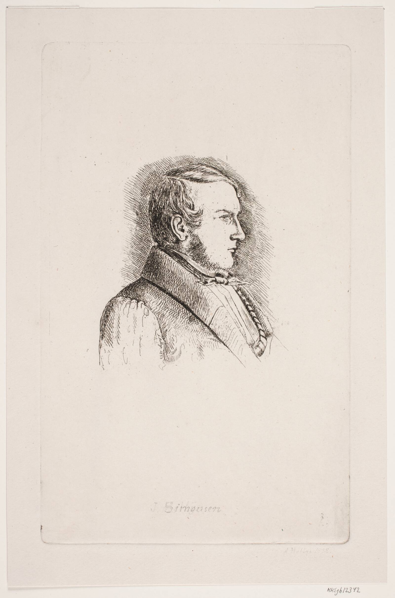 H. S. Simonsen, kapelmusikus, Anton Melbye, 1838