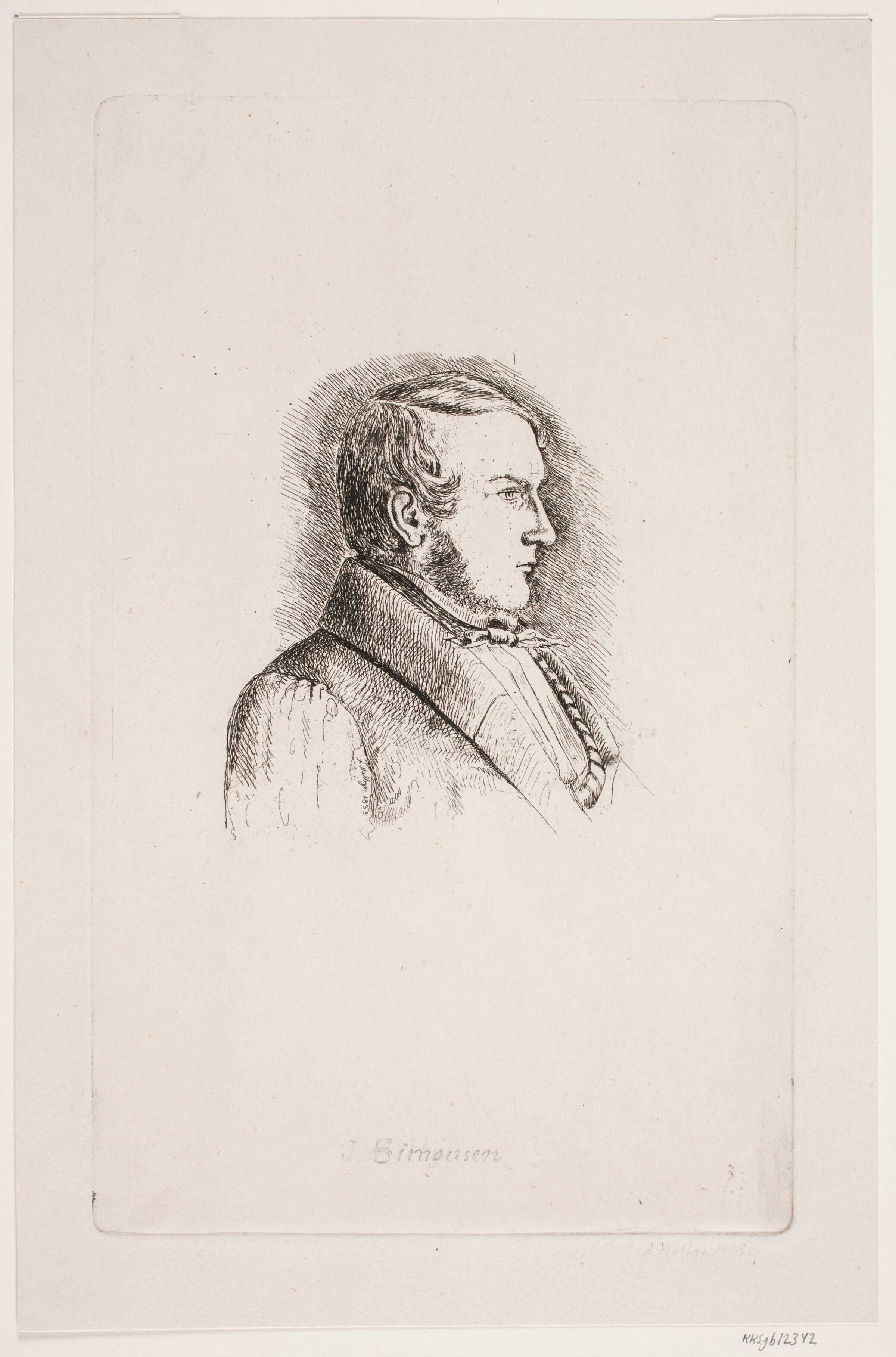 H. S. Simonsen, kapelmusikus, Anton Melbye, 1838