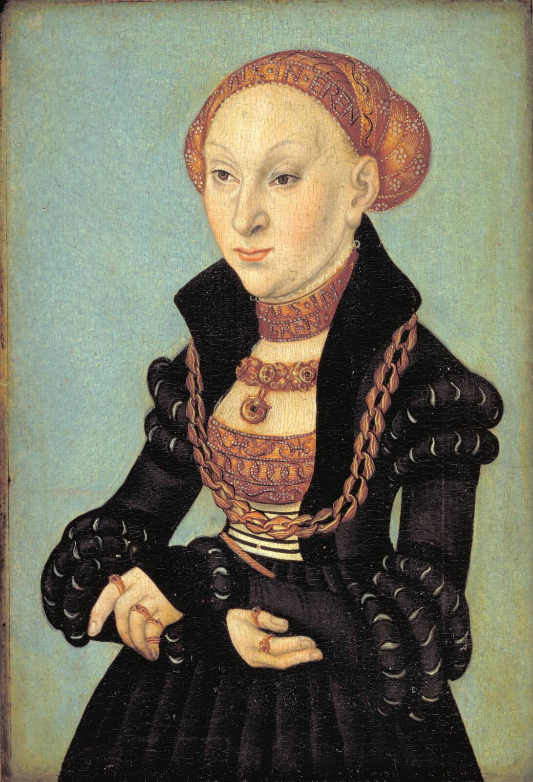 Portrait of the Electress Sibyl of Saxony (1510-1569), by Lucas Cranach (I), 1533