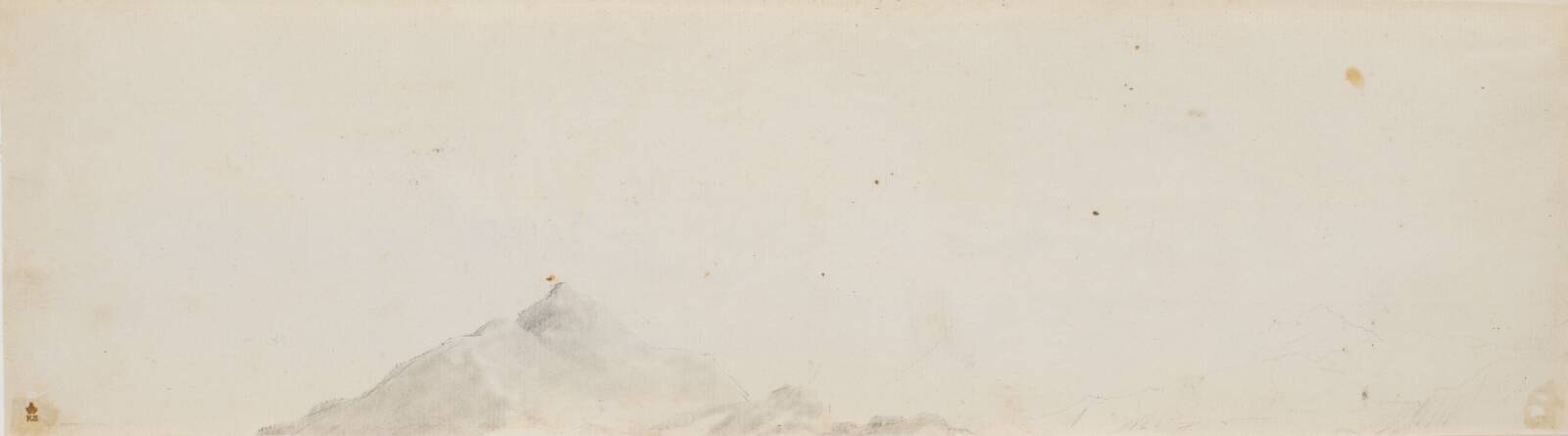 Studie af bjergtoppe, Jens Juel, 1781