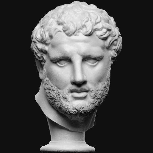 From a statue of a standing athlete 3D model