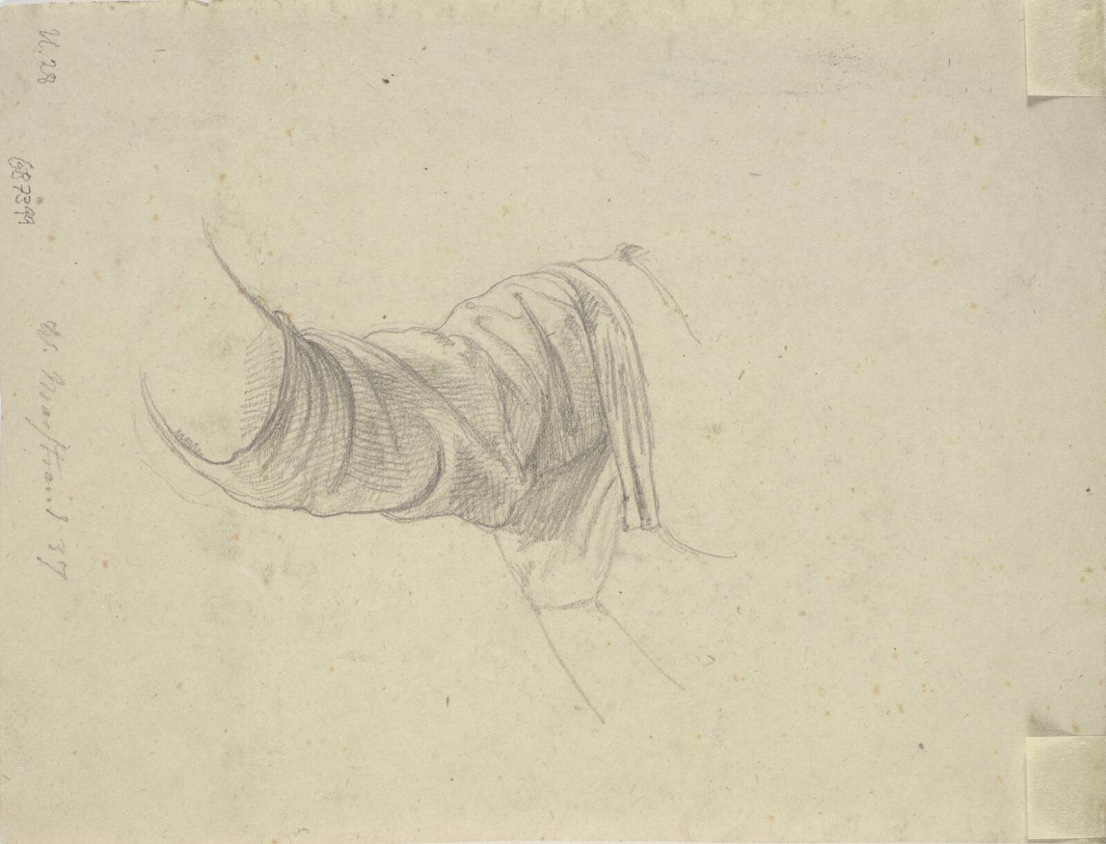 Armstudie til det 1846-48 malte osteribillede, Wilhelm Marstrand, 1810-1873