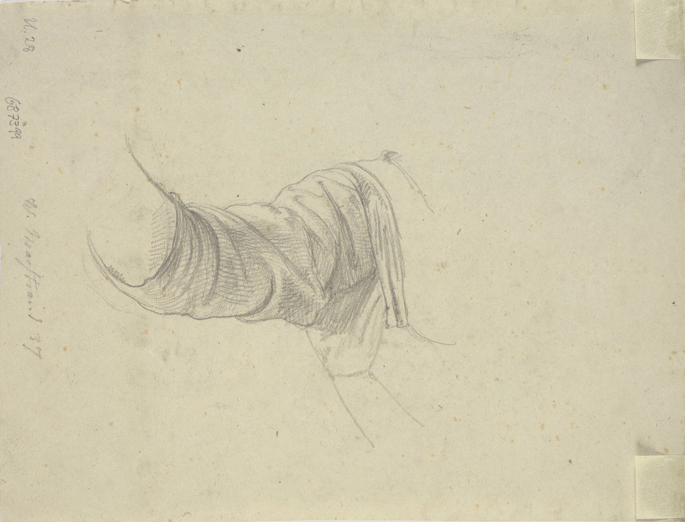 Armstudie til det 1846-48 malte osteribillede, Wilhelm Marstrand, 1810-1873