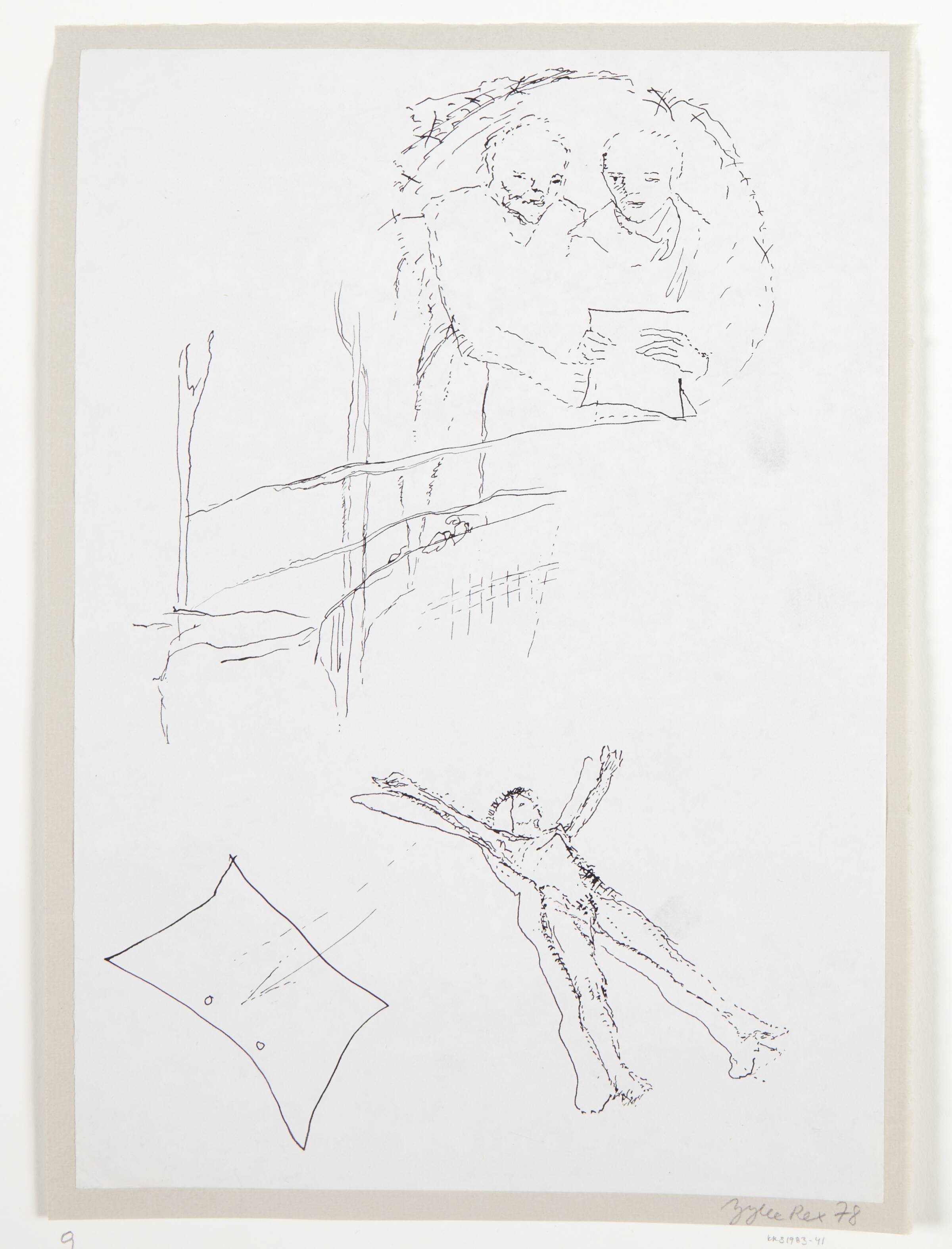 Tegning, Jytte Rex, 1978