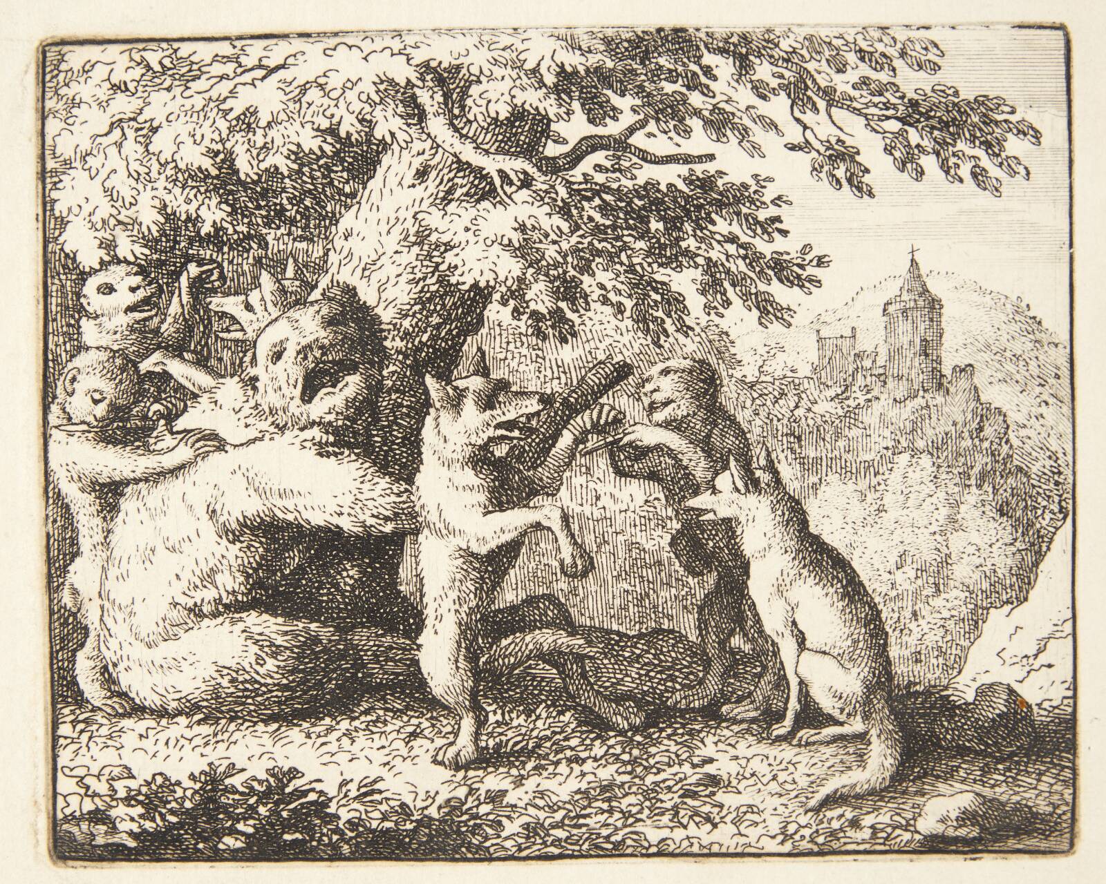 Renard udrustes til sin pilgrimsfærd, Allaert van Everdingen, 1621-1675