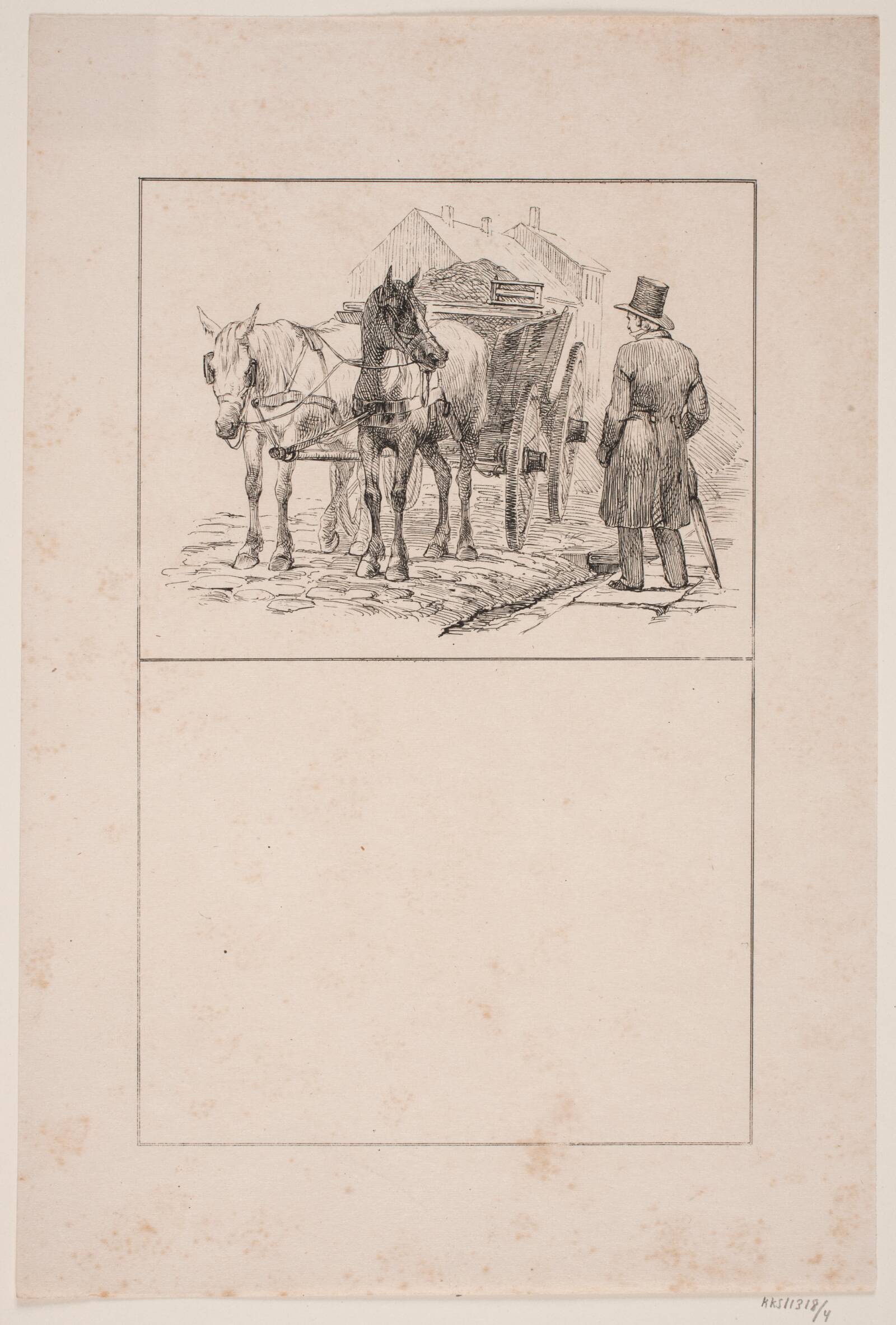 Skraldemandshesten, Adolph Kittendorff, 1845