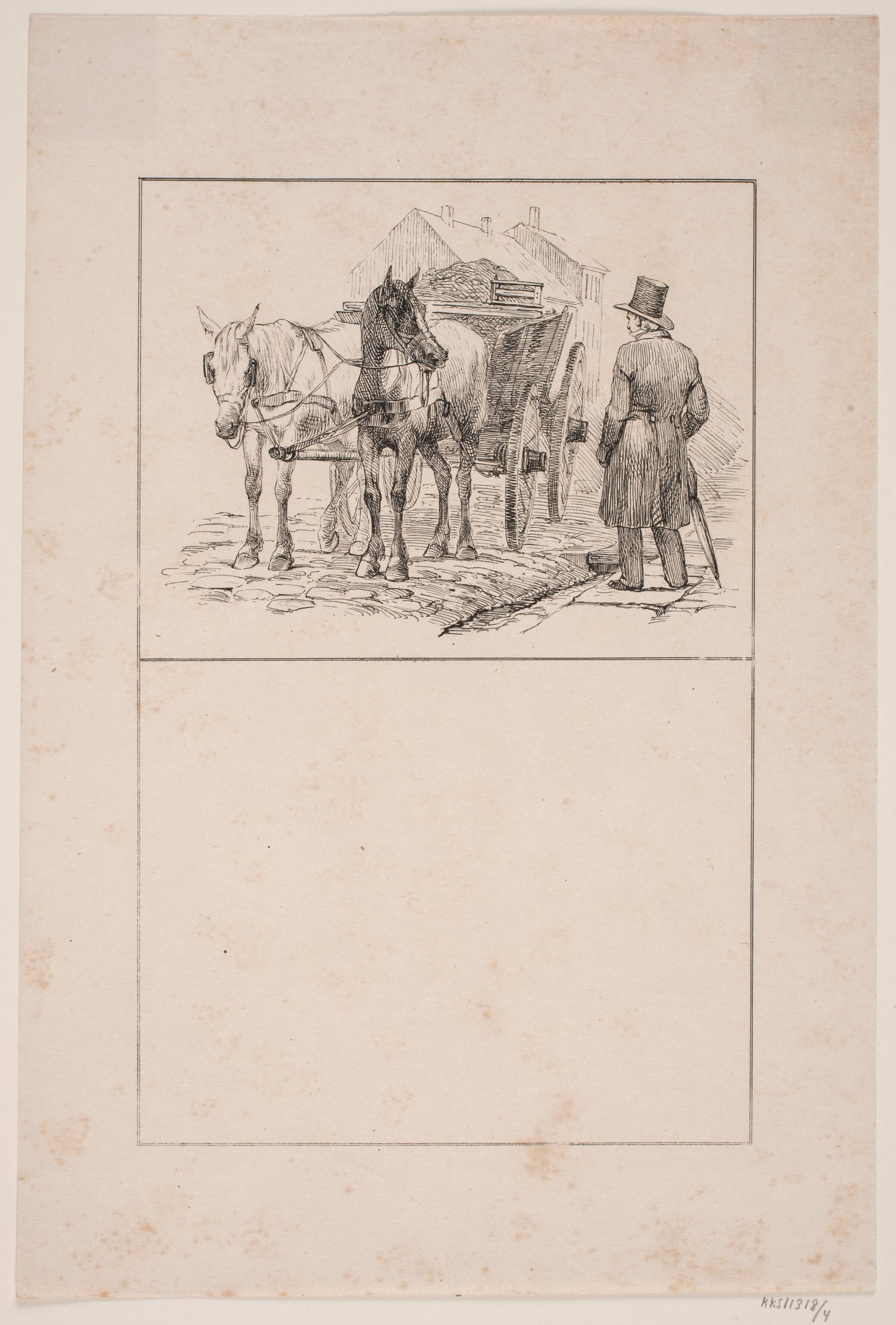 Skraldemandshesten, Adolph Kittendorff, 1845